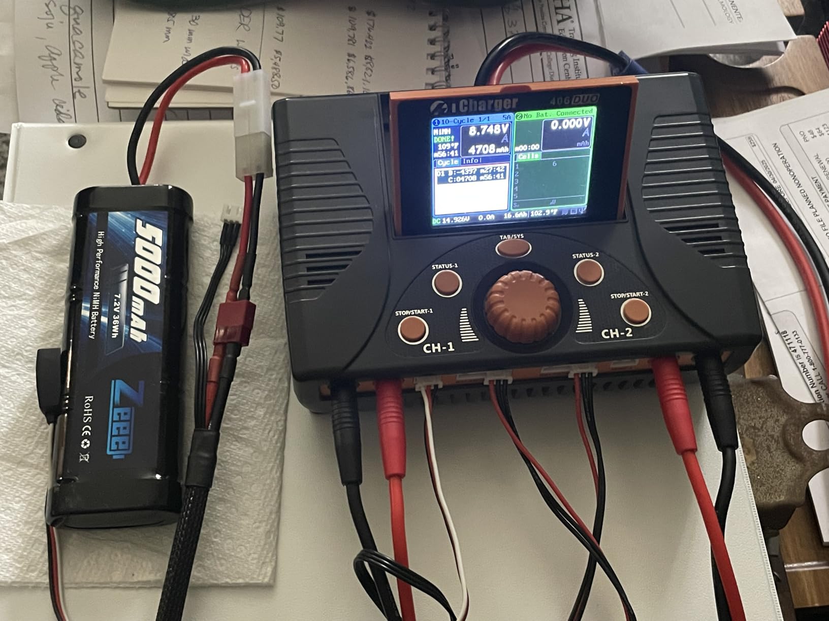 Zeee 7.2V 5000mAh NiMH Battery with Tamiya Plug 6-Cell Rechargeable Battery Pack High Power for RC Car Truck Truggy Buggy Associated HPI Losi Kyosho Tamiya Hobby Models(2 Pack) customer photo 2