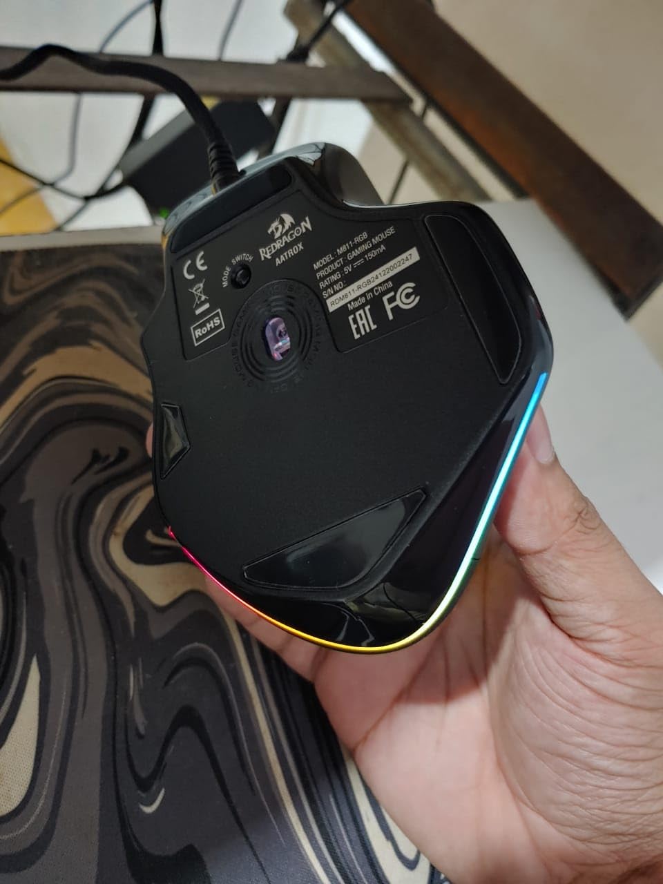 Redragon M811 Aatrox MMO Gaming Mouse, 15 Programmable Buttons Wired RGB Mouse w/Ergonomic Natural Grip Build, 10 Side Macro Keys, Software Supports DIY Keybinds & Backlit customer photo 1