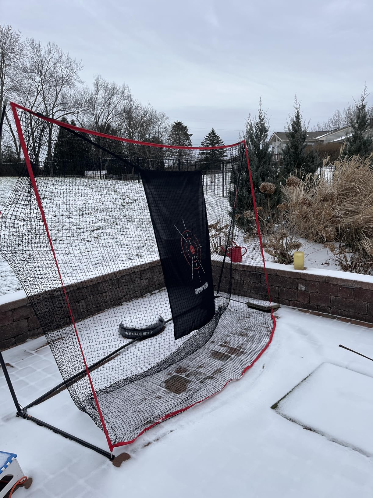 Bearwill Golf Net, 10x7ft Heavy Duty Golf Practice Nets with Mat, Target Cloth, 8 Tees, 6 Balls, Carry Bag for Backyard Driving Chipping Indoor Outdoor Training customer photo 1