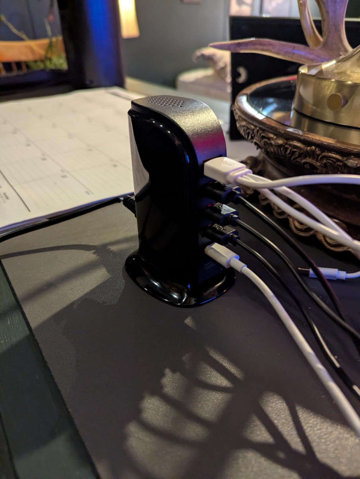 USB Charger Upoy, Charging Station for Multiple Devices 45W, Fast Charging Blocks with Dual Type C Ports, USB Charging Hub Organizer Multiport for iPhone, Ipad, Kindle, Travel Accessories customer photo 2