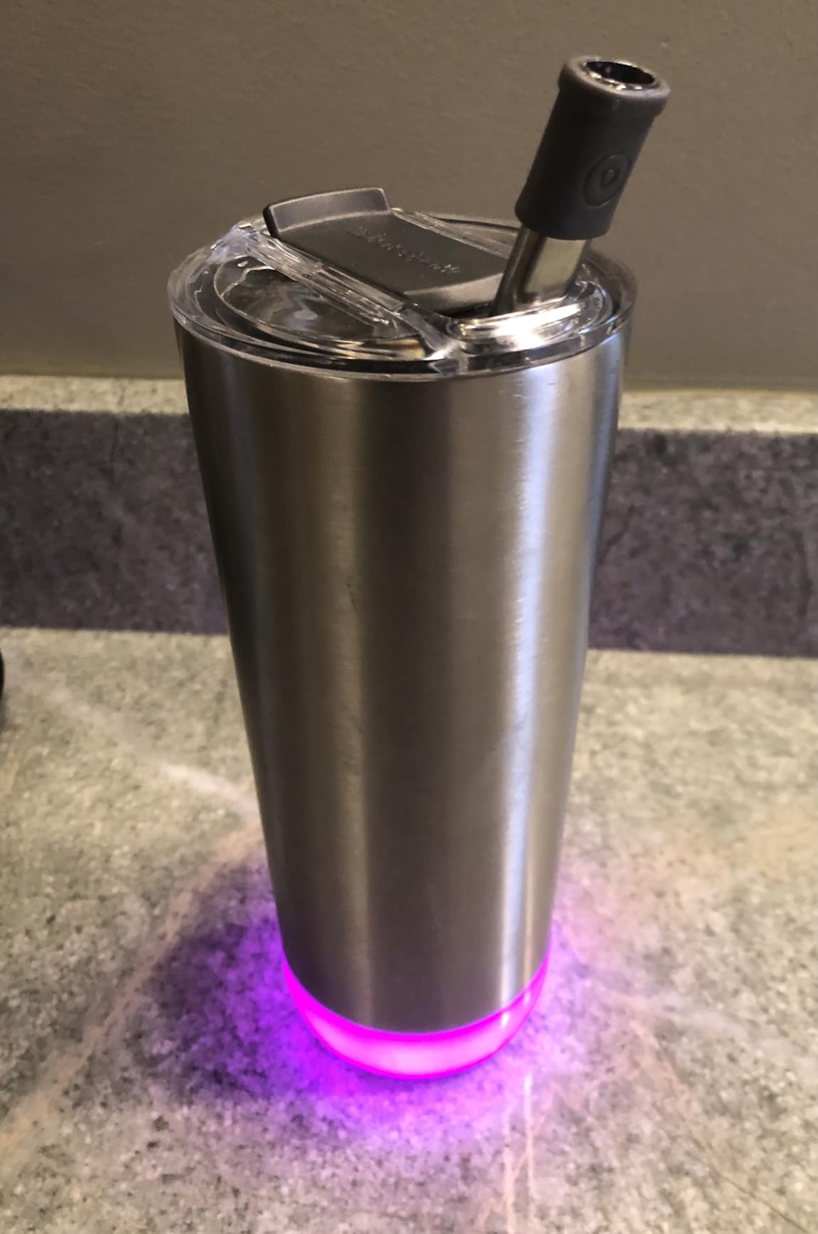 PRO Smart Tumbler Bundle - Insulated Stainless Steel - Tracks Water Intake with Bluetooth, LED Glow Reminder When You Need to Drink - 20oz (Sea Glass) customer photo 2