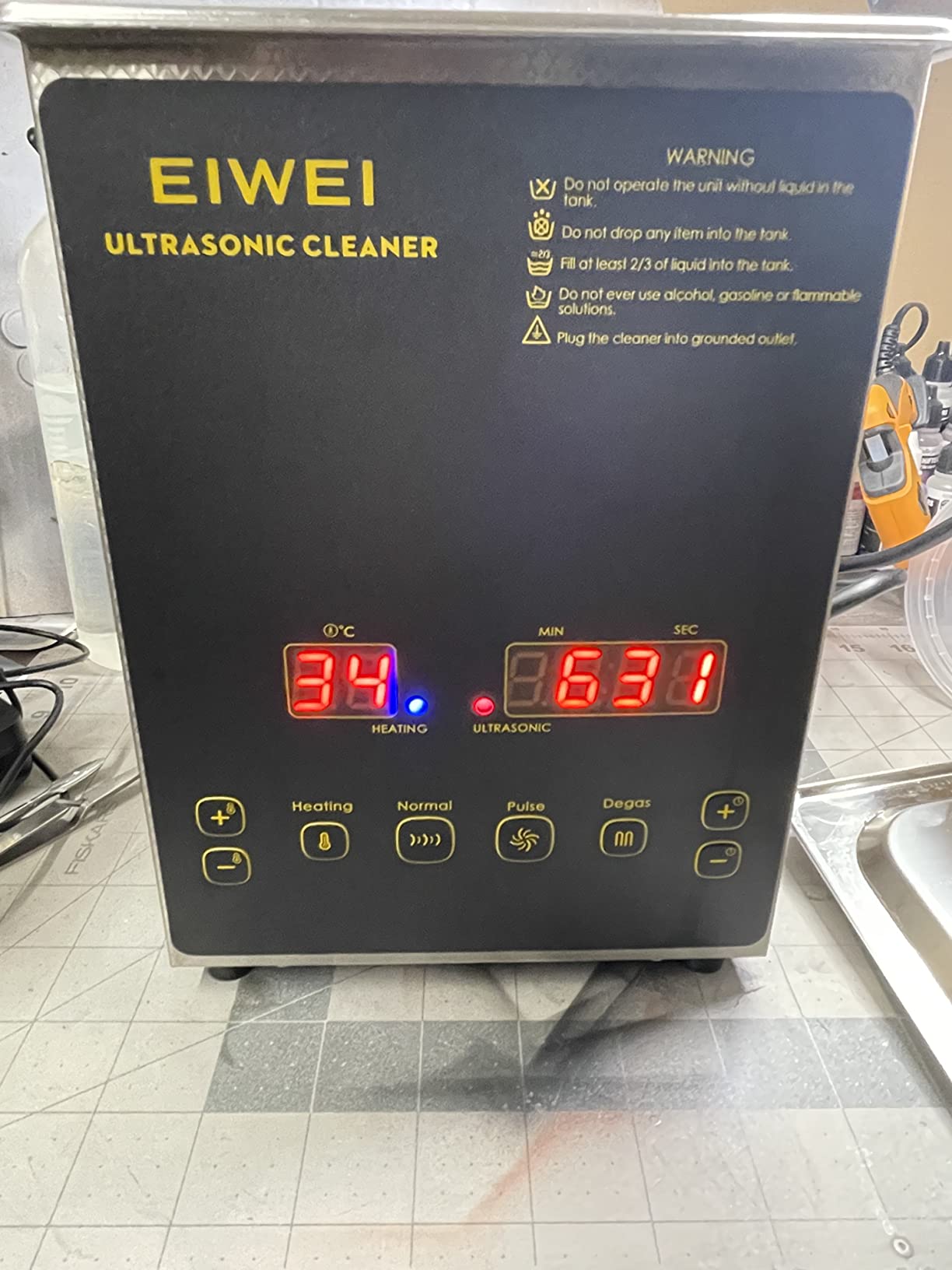 3L Ultrasonic Cleaner Dual-Frequency Professional Digital Stainless Steel Cleaning Machine with Heater Timer for Carburetor, Parts, Circuit Board, Glasses, Denture, Jewelry customer photo 1