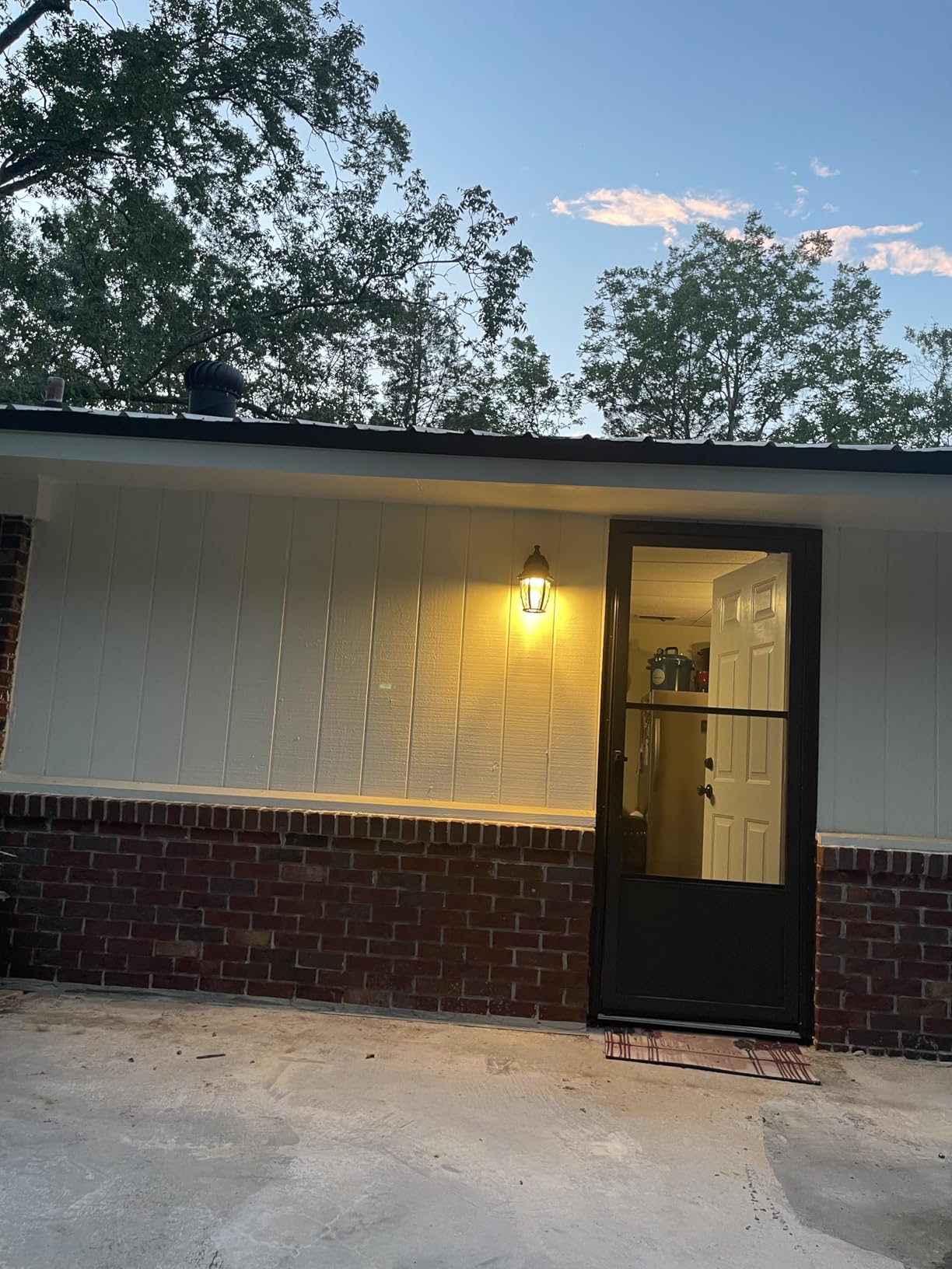 Maxxima Luvoni Smart WiFi LED Outdoor Wall Light, Black w/Clear Water Glass, App Controlled Porch Lantern, 850 Lumens, CCT 2700K - 6500K, Dimmable, Works with Google Home/Alexa customer photo 1