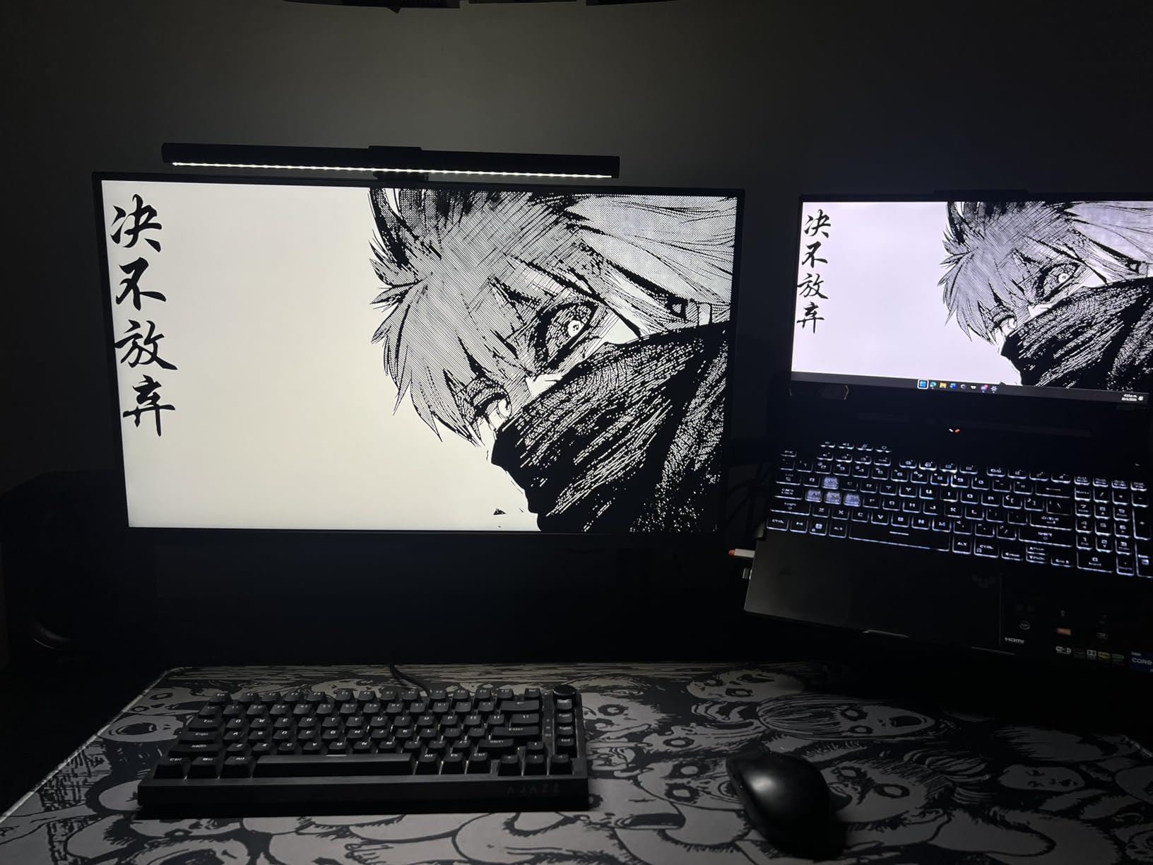 OOWOLF Monitor Light Bar with Remote, Ra95 Computer Monitor Lamp for Eye Caring, USB Reading LED Task Lamp with Dimming, Dimmable Light Bar with Backlight, No Glare Space Saving Home Office Desk Lamp customer photo 1