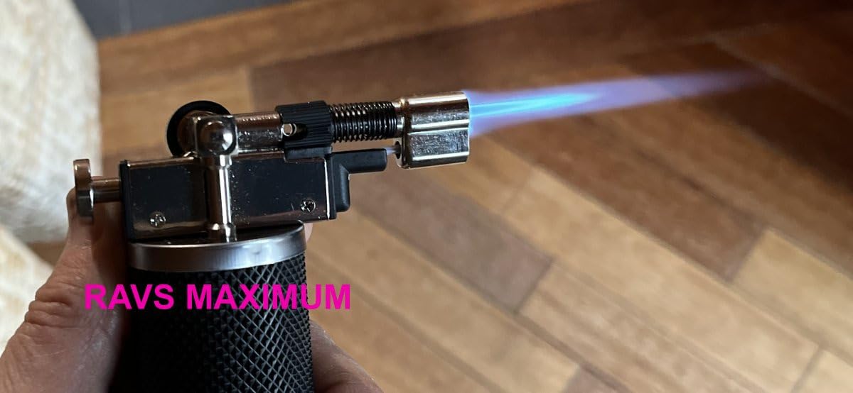 RAVS Butane Torch Lighter, DUAL Flame Mode Kitchen Torch, Refillable Cooking Torch Gun, Creme Brulee Torch Lighter, Blow Torch for Cooking, Welding, Mini Torch Soldering Torch, Butane is Not Included customer photo 1