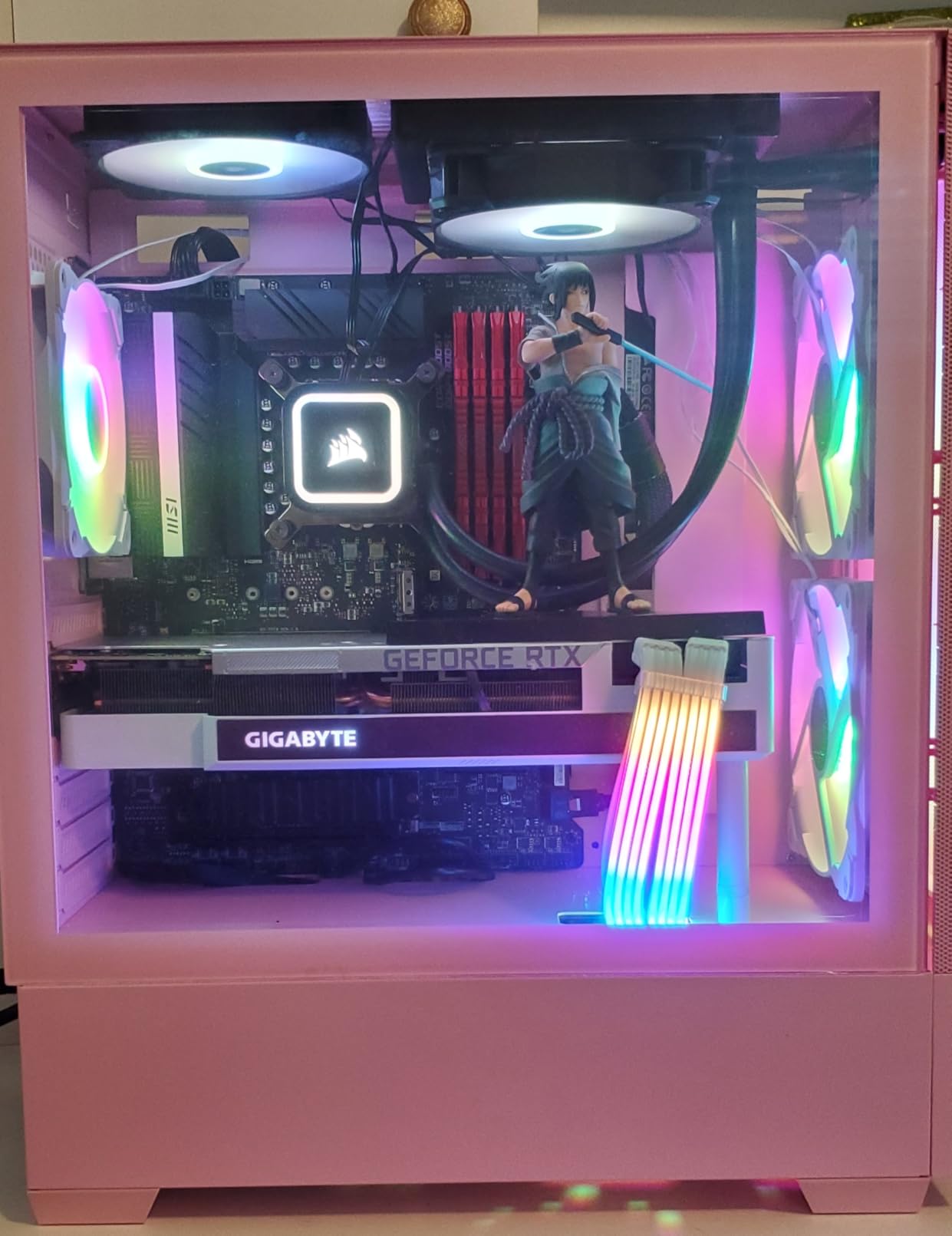 LIAN LI High Airflow ATX PC Case, RGB Gaming Computer Case, Mesh Front Panel Mid-Tower Chassis w/ 3 ARGB PWM Fans Pre-Installed, USB Type-C Port, Tempered Glass Side Panel (LANCOOL 205 MESH C, Black) customer photo 1