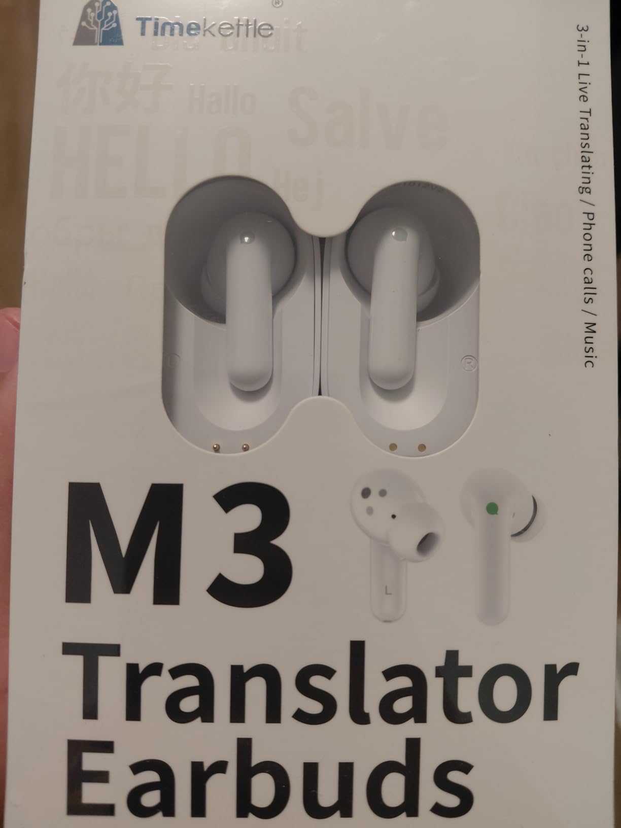 M3 3 in 1 Language Translation Earbuds, 43 Languages & 96 Accents, Offline Translator, No Subscription, for Exploring Expat Life Freely, APP Compatible with iOS & Android customer photo 1