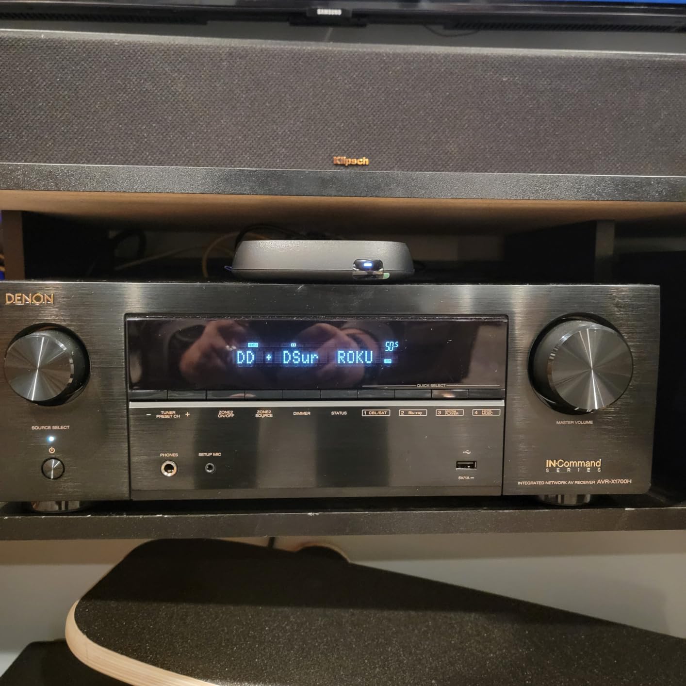 Denon AVR-X1700H 7.2ch 8K Home Theater Receiver with 3D Audio, Voice Control, and HEOS Built-in (Renewed) customer photo 1