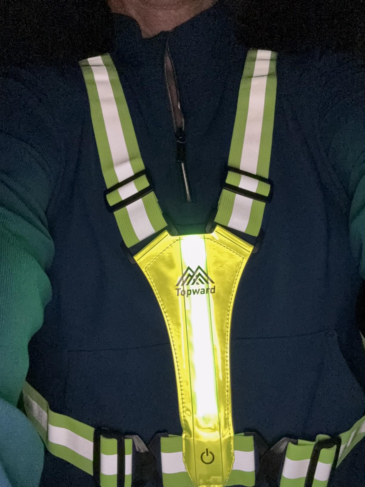 LED Reflective Vest Safety Gear, Light Up Vest for Night Walking Cycling, High Visibility Running Vest with Reflective Strips customer photo 1
