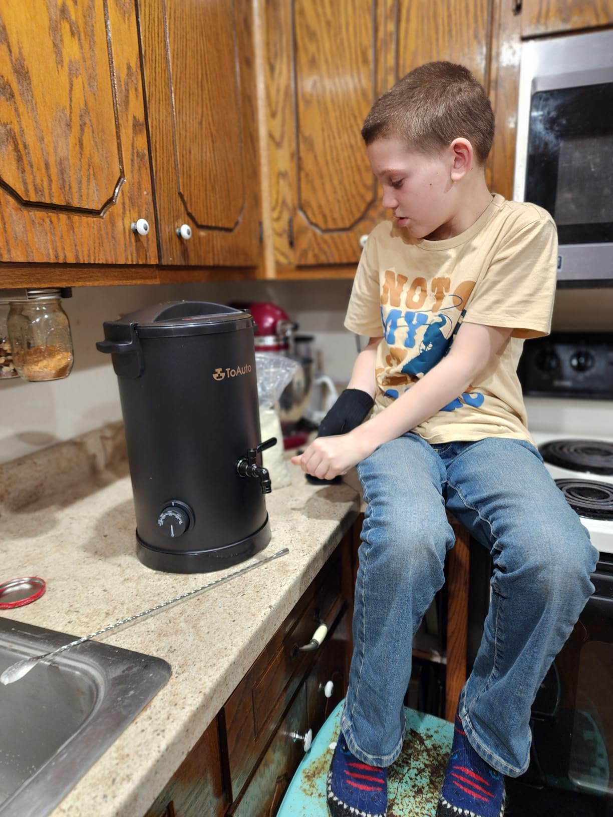 TOAUTO 10Lbs Wax Melter for Candle Making - Candle Wax Melting Pot with Faster Pour Spout and Temperature Controller, No Cloggy and Easy Clean Up customer photo 1