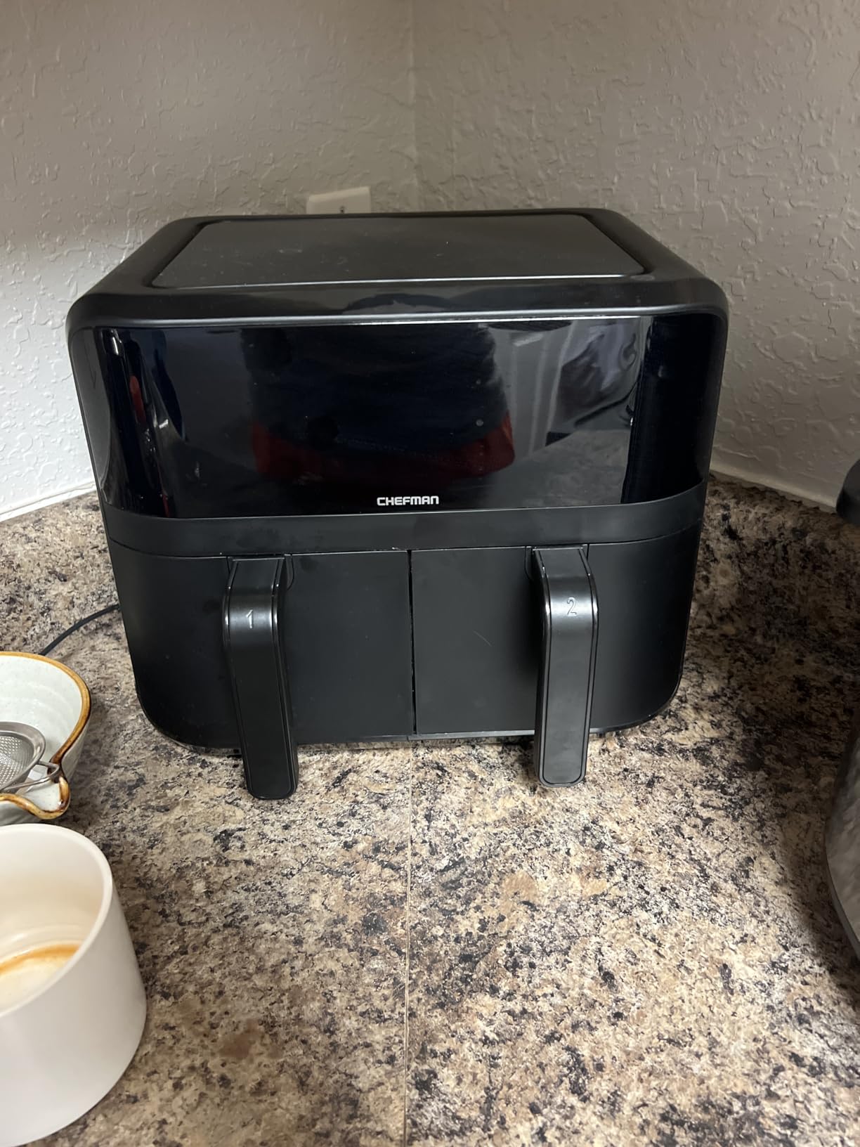 Chefman 6 Quart Dual Basket Air Fryer - Digital Touchscreen, Smart Sync Finish, Hi-Fry, Auto Shutoff, 2 Independent 3QT Nonstick Dishwasher-Safe Frying Baskets - Digital Double Air Fryer - Black customer photo 2