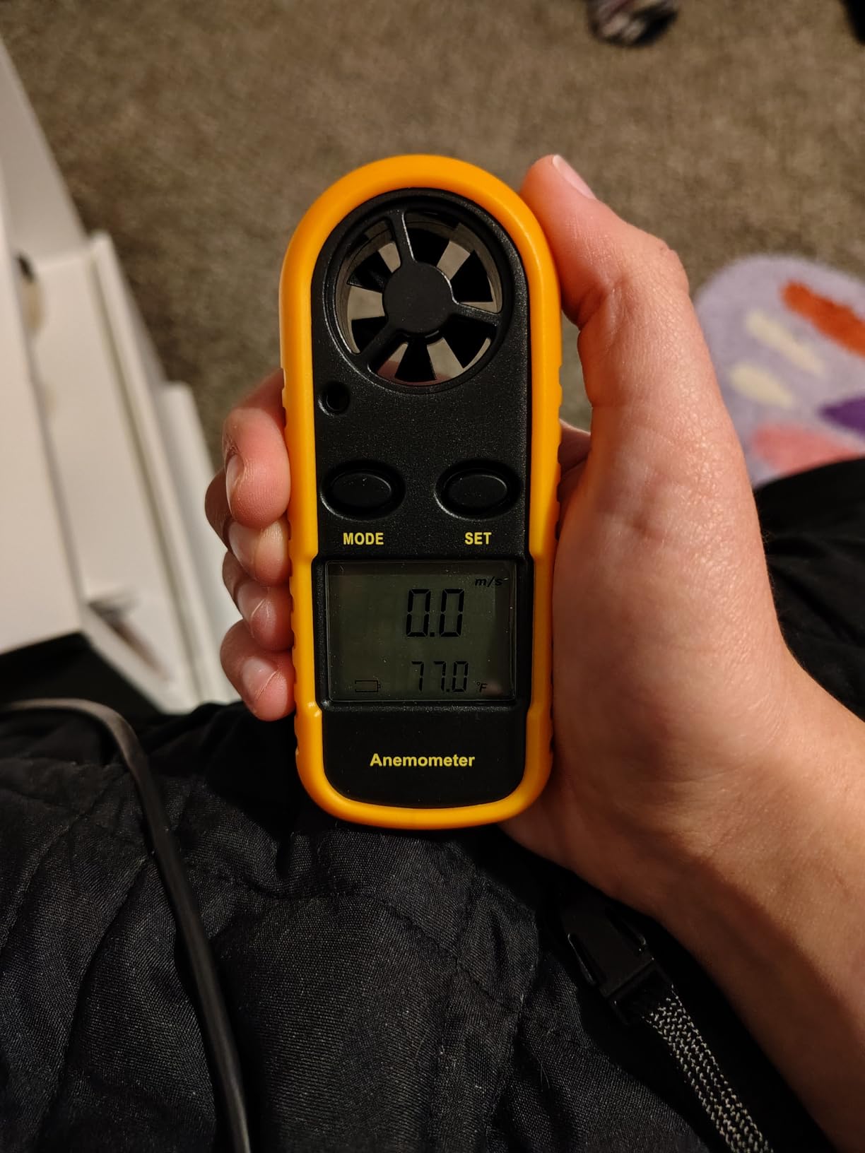 Anemometer Handheld, Light Weight Digital Wind Speed Meter, Wind Speed Temperature Gauge with Digital LCD Display for Kite Flying, Meteorology, Fishing, Surfing customer photo 1