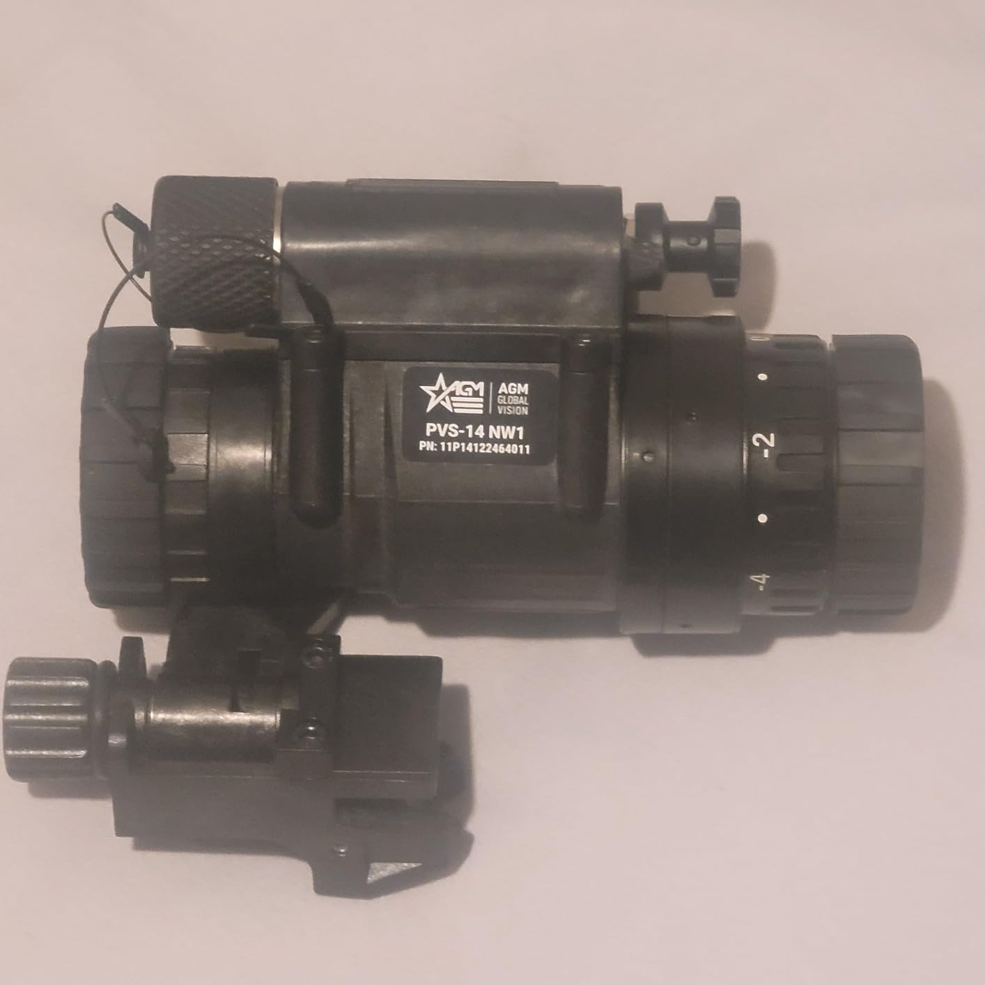 AGM Global Vision PVS-14 NW1 Night Vision Monocular - Gen 2+ Level 1, P45 White Phosphor IIT, Tactical NV Device, Helmet-Mountable, MIL-STD-810G customer photo 1