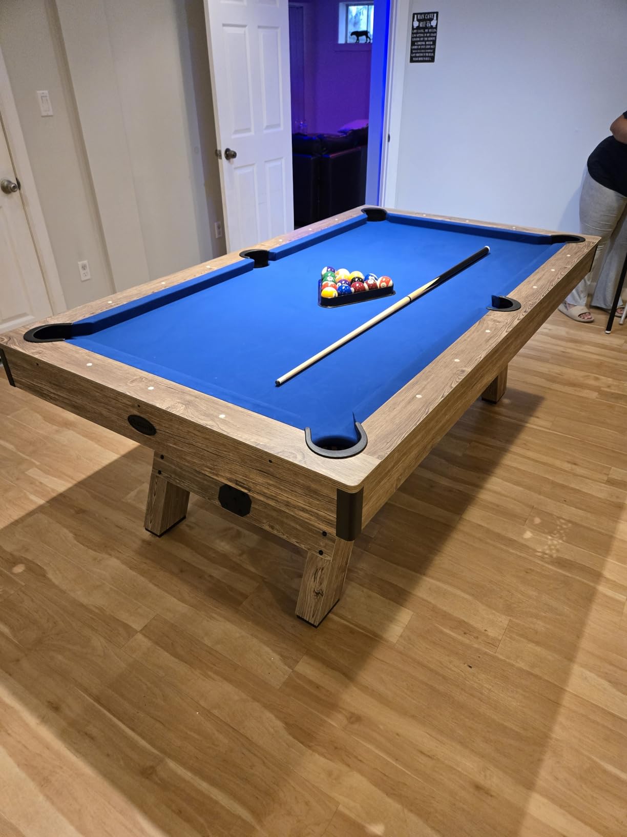 GoSports 7 ft Pool Tables with Wood Finish - Choose Your Style - Modern Billiards Table with 2 Cue Sticks, Balls, Rack, Felt Brush and Chalk customer photo 1