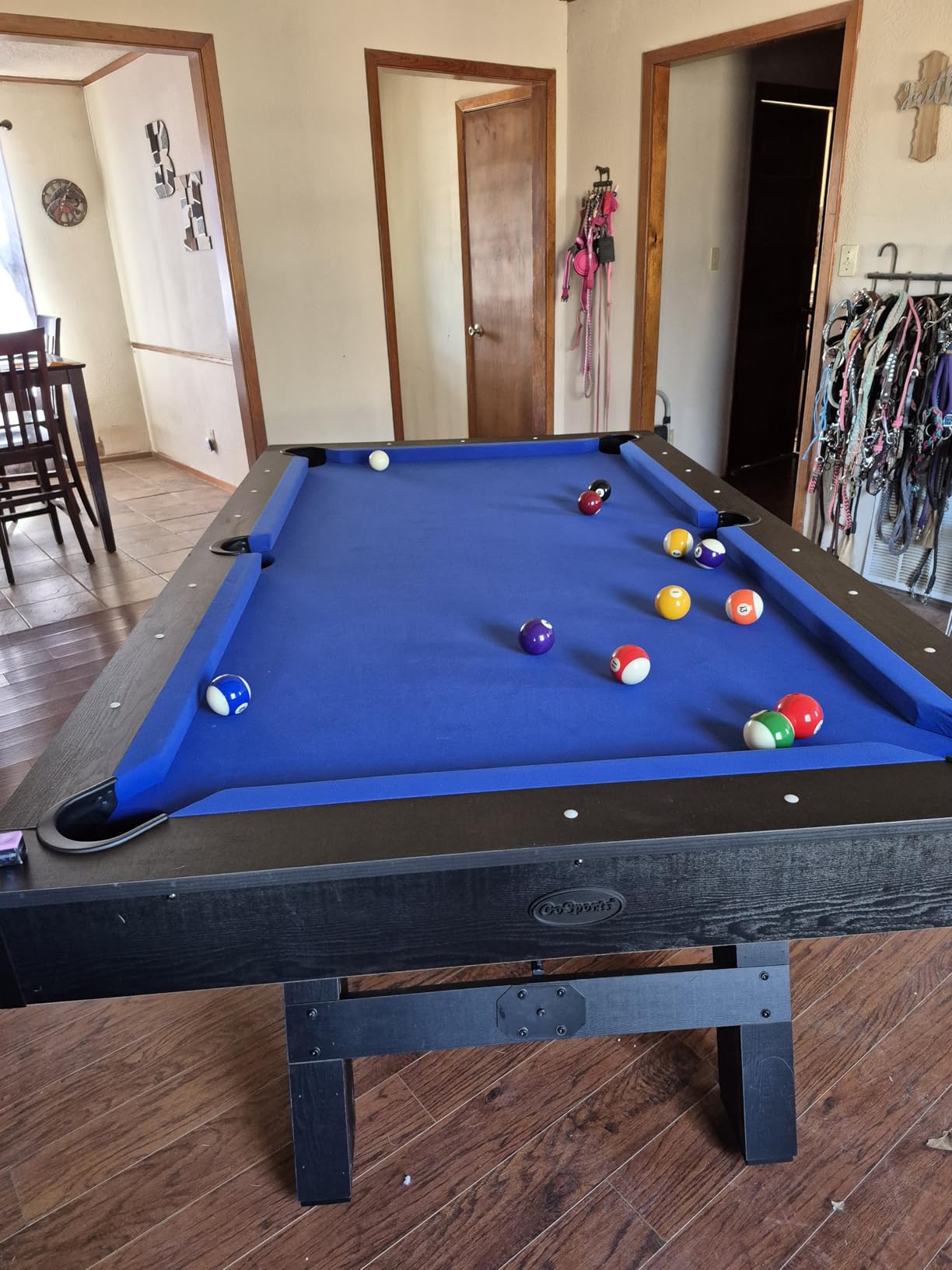 GoSports 7 ft Pool Tables with Wood Finish - Choose Your Style - Modern Billiards Table with 2 Cue Sticks, Balls, Rack, Felt Brush and Chalk customer photo 2