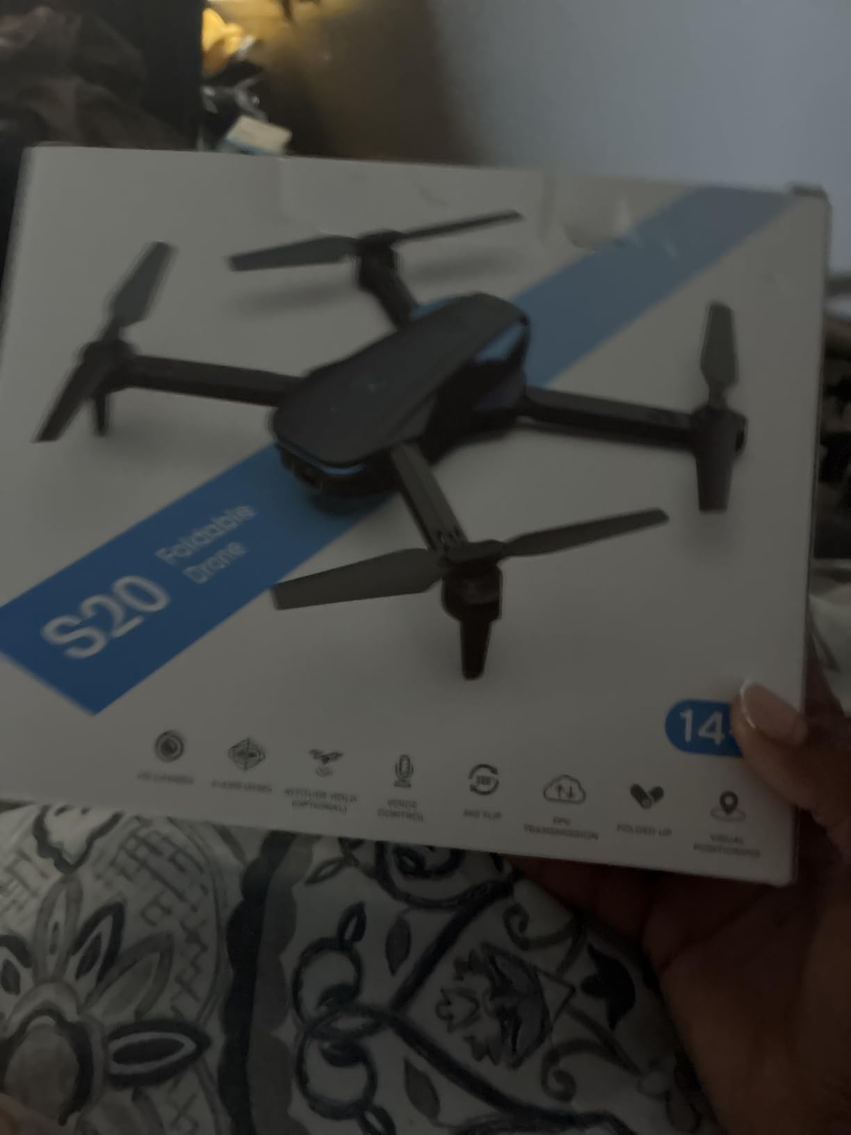 Drone with 1080P Camera for Beginners and Adults, Foldable Remote Control Quadcopter with Voice Control, Gestures Selfie, Altitude Hold, One Key Start, 3D Flips, 2 Batteries, Toy for Beginners customer photo 1