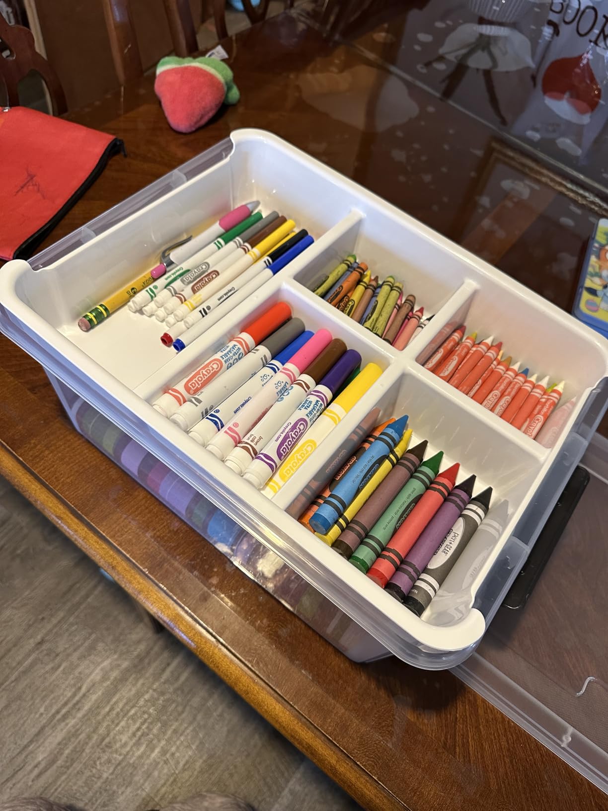 Citylife 17 QT Plastic Storage Box with Removable Tray Craft Organizers and Storage Clear Storage Container for Organizing Bead, Tool, Sewing, Playdoh customer photo 1