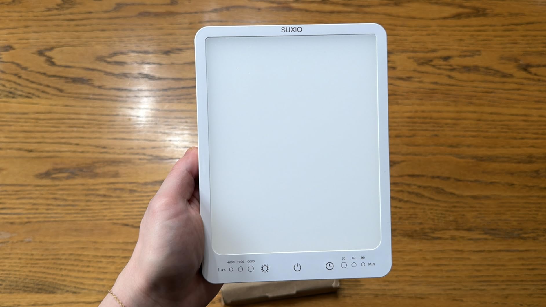 SUXIO Light Therapy Lamp - 10000 Lux Therapy Lights, 3 Timing & Mode Happy Lamp, Touch Control Daylight Lamp with Memory Function, Portable Light Therapy Box for Home/Office Use As Lift Mood customer photo 2