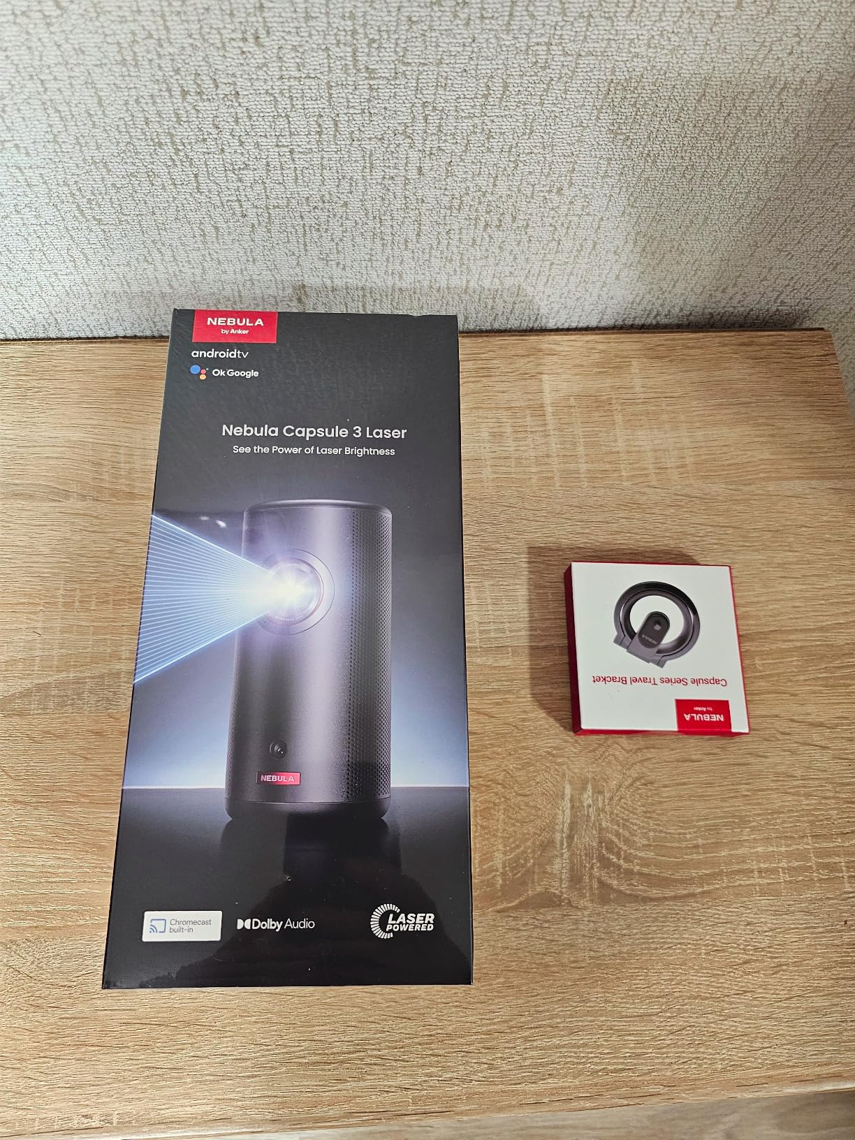 NEBULA Capsule 3 Laser, Outdoor Portable Mini Wi-Fi Smart TV Projector, Upgraded with Google TV, Official Netflix, Dolby Digital, 120 inches Screen and 2.5H Built-In Battery customer photo 2