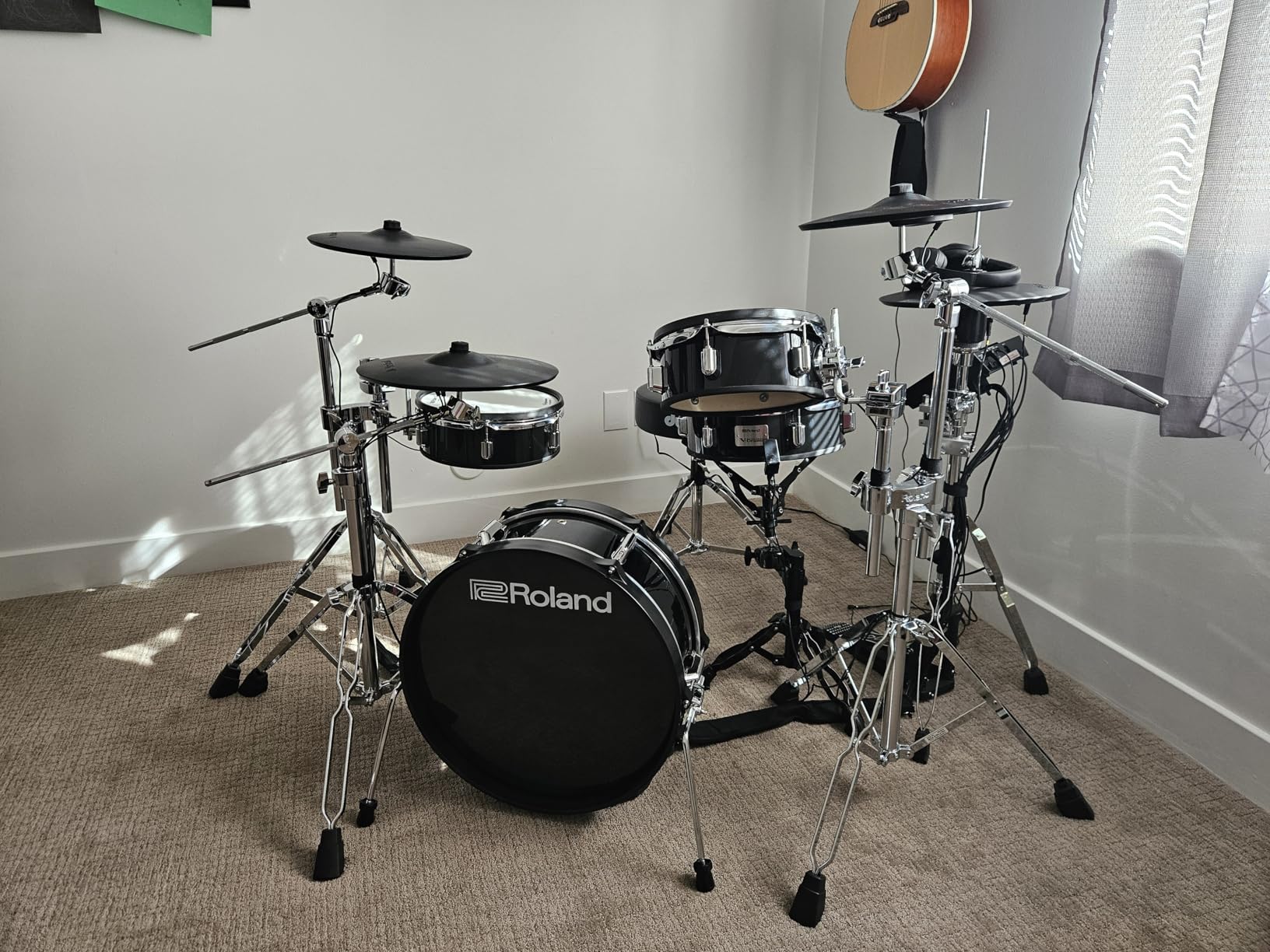 Roland VAD307 V-Drums Premium 5-Piece Electronic Acoustic Design Drum Kit with Shallow-Depth Shells customer photo 1