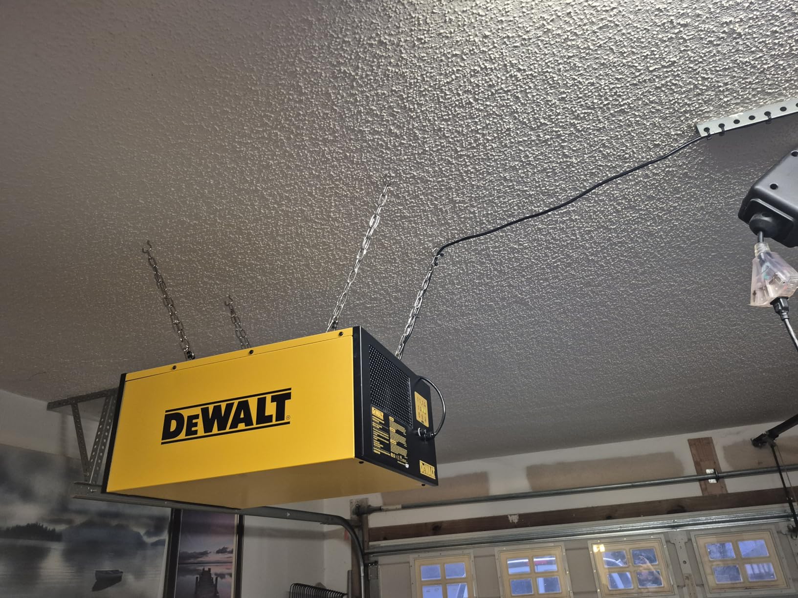 DeWALT DWXAF101 Air Filtration System, 3-Speed Hanging Ceiling Dust Collectors for Woodworking, Remote Controlled Dust Collection Systems, 2 Stage Filtration, for Shop Garage customer photo 1