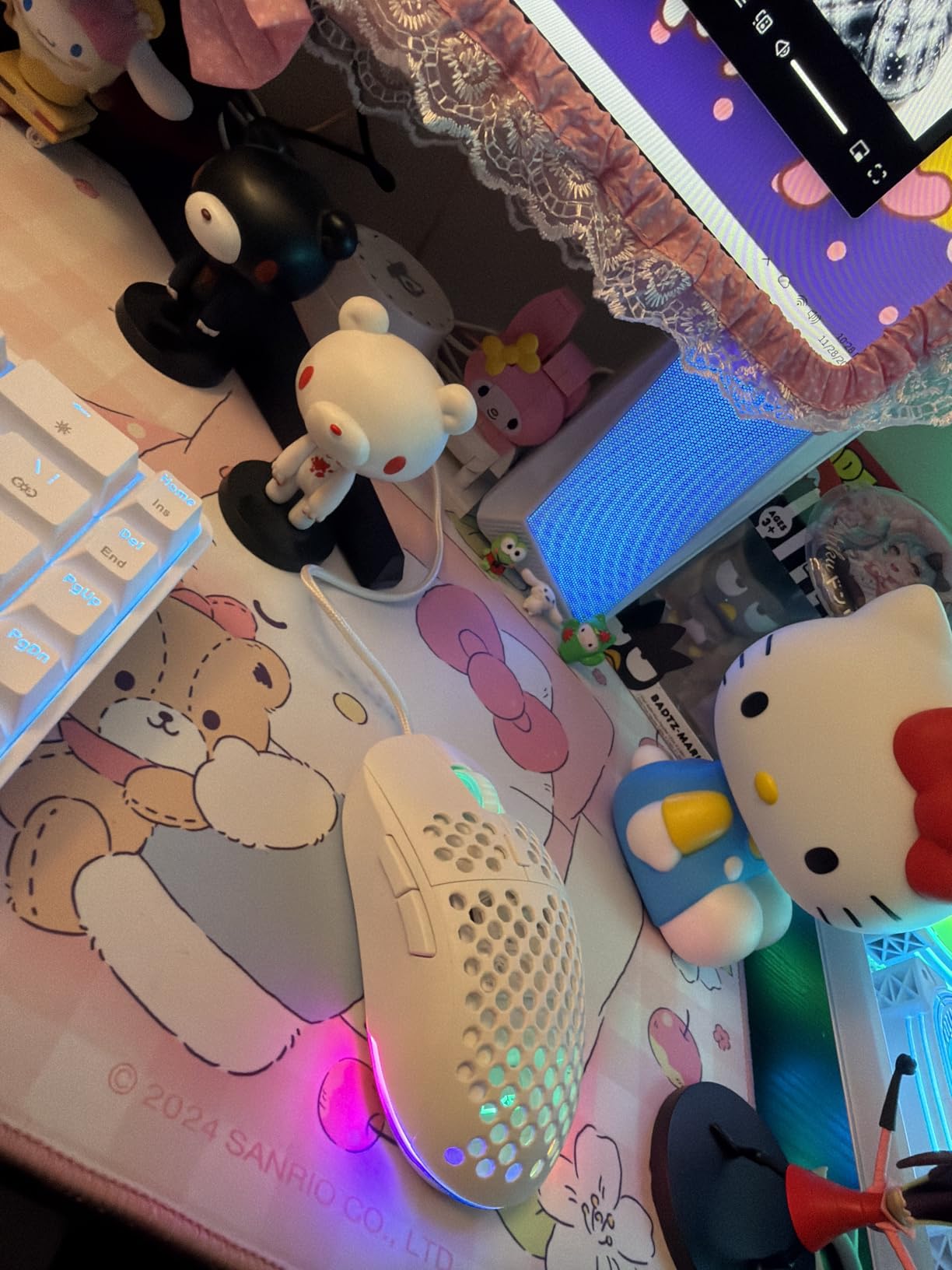 TMKB Falcon M1SE Ultralight Honeycomb Gaming Mouse, High-Precision 12800DPI Optical Sensor, 6 Programmable Buttons, Customizable RGB, Drag-Free Paracord, Ergonomic, Wired - Matte White customer photo 2