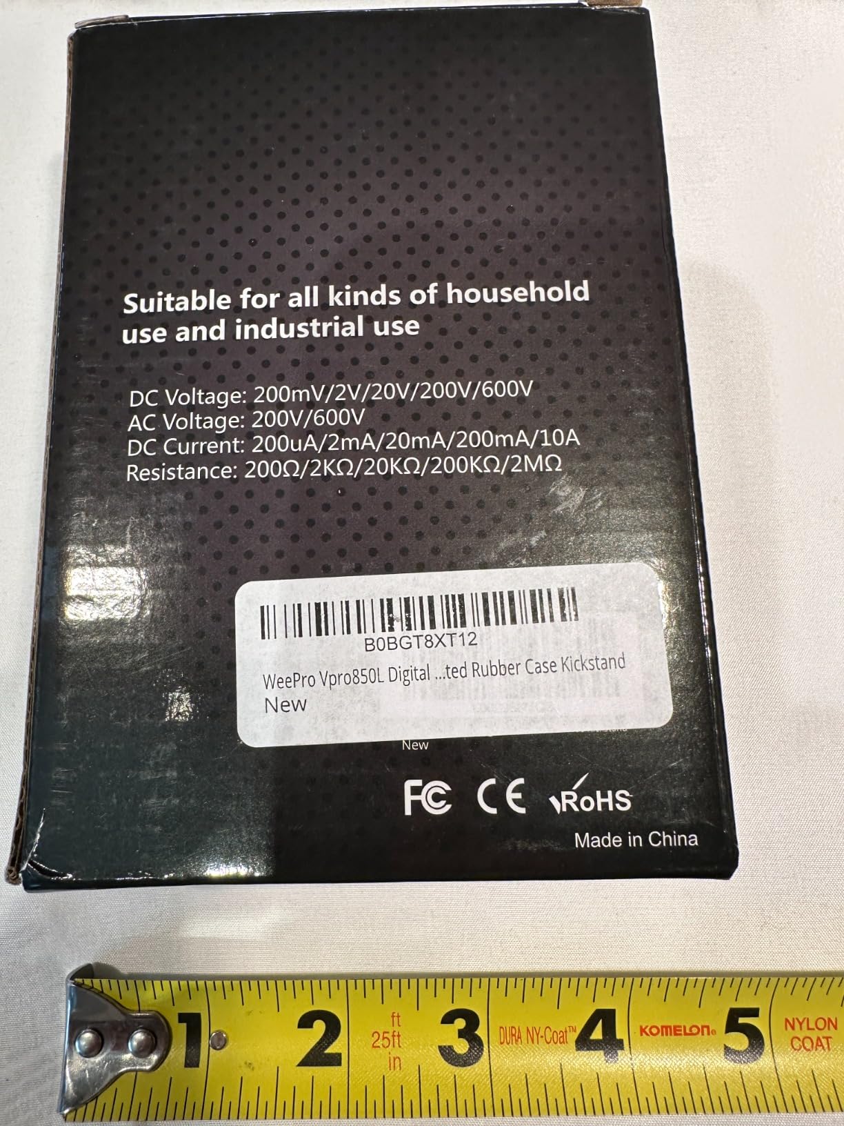 Vpro850L Digital Multimeter DC AC Voltmeter, Ohm Volt Amp Test Meter, Electric Tester Ohmmeter with Diode and Continuity Detector, Backlit Display and Insulated Rubber Case Kickstand customer photo 2