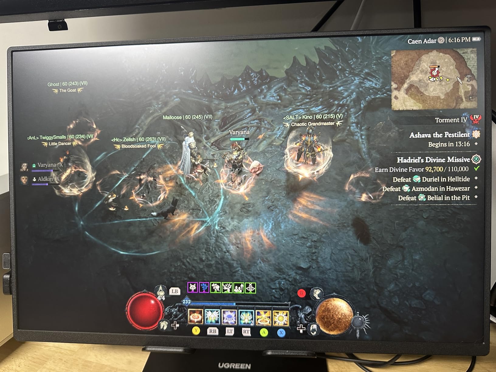 UPERFECT 2K 120Hz Portable Gaming Monitor, 16