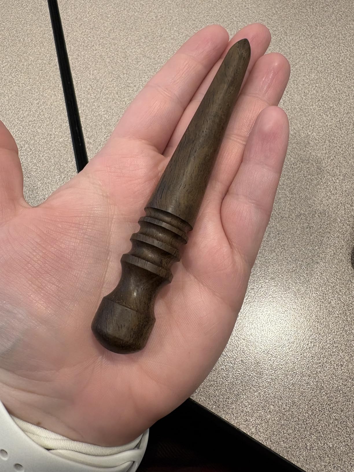 Aliotech Professional Round Head Leather Edge Burnish Kit Ebony Wood Leather Edge Burnisher Tool for Burnishing Leather Hand Making Projects customer photo 1