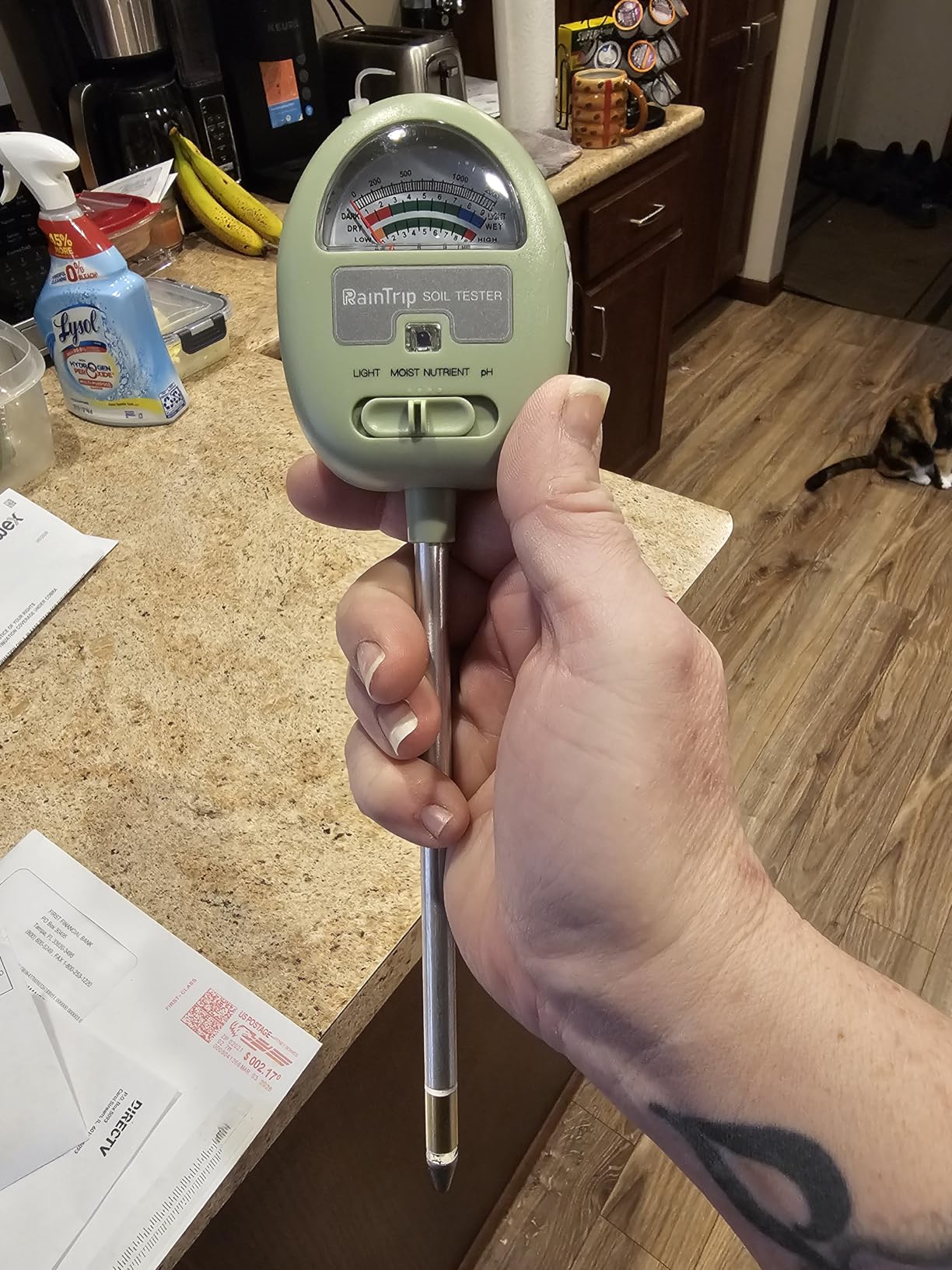 Soil Moisture Meter,4-in-1 Soil Ph Meter, Soil Tester for Moisture, Light,Nutrients, pH,Soil Ph Test Kit, Great for Garden, Lawn, Farm, No Battery Required, Gifts for Plants Lover customer photo 1