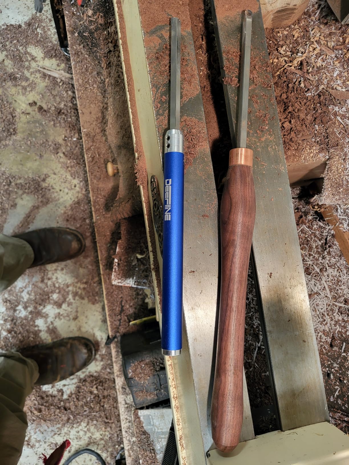 Carbide Tip Wood Lathe Turning Tool Kit, Lathe Roughing and Finishing Hollow Tool Interchangeable Aluminum Alloy Handle with Diamond Round Square Carbide Inserts customer photo 2