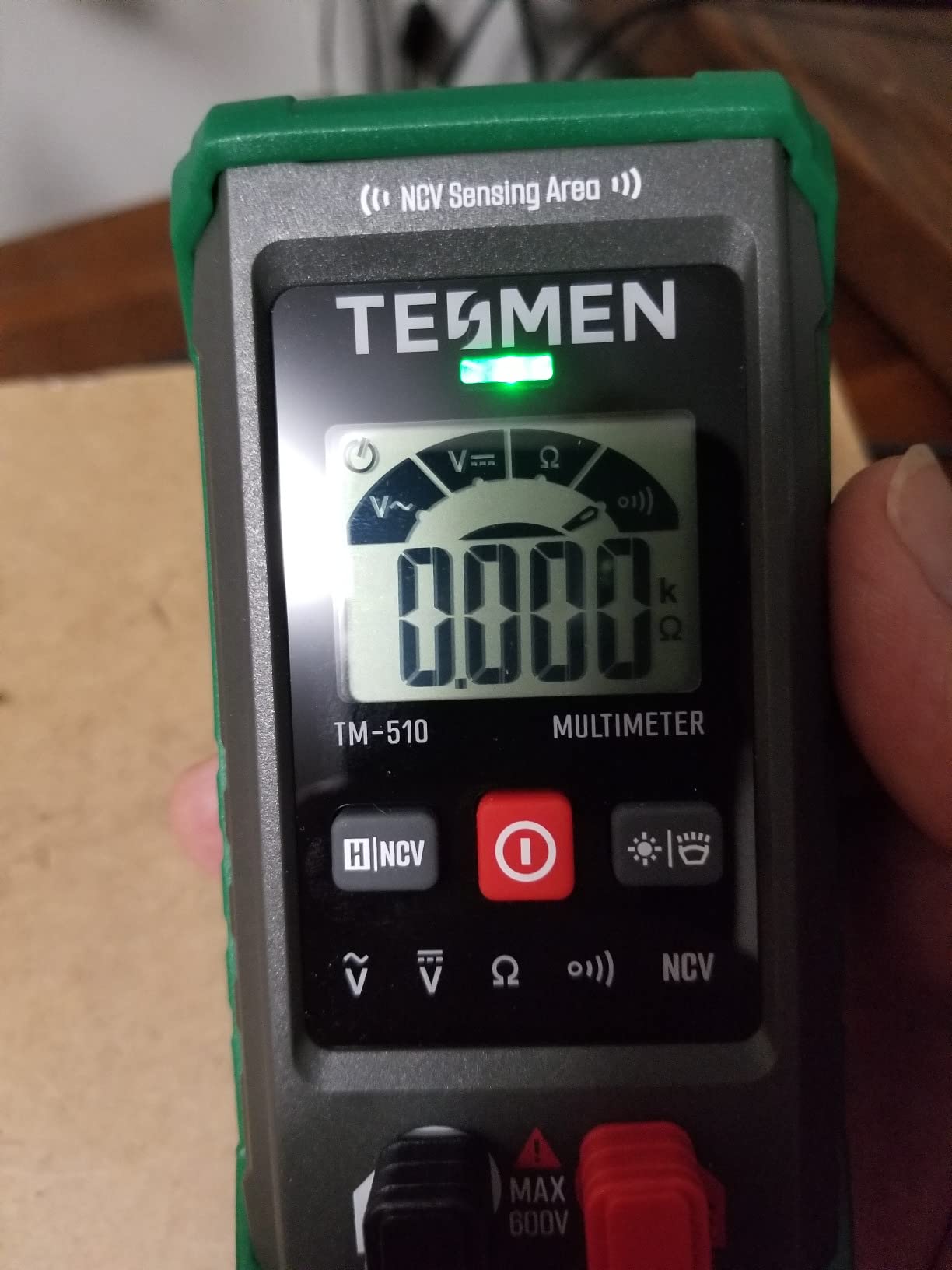 TM-510 Digital Multimeter, 4000 Counts, Smart Measurement, Auto-Ranging Voltmeter; Voltage Tester with Non-Contact Voltage Function, Measures AC/DC Voltage, Resistance, Continuity - Green customer photo 2