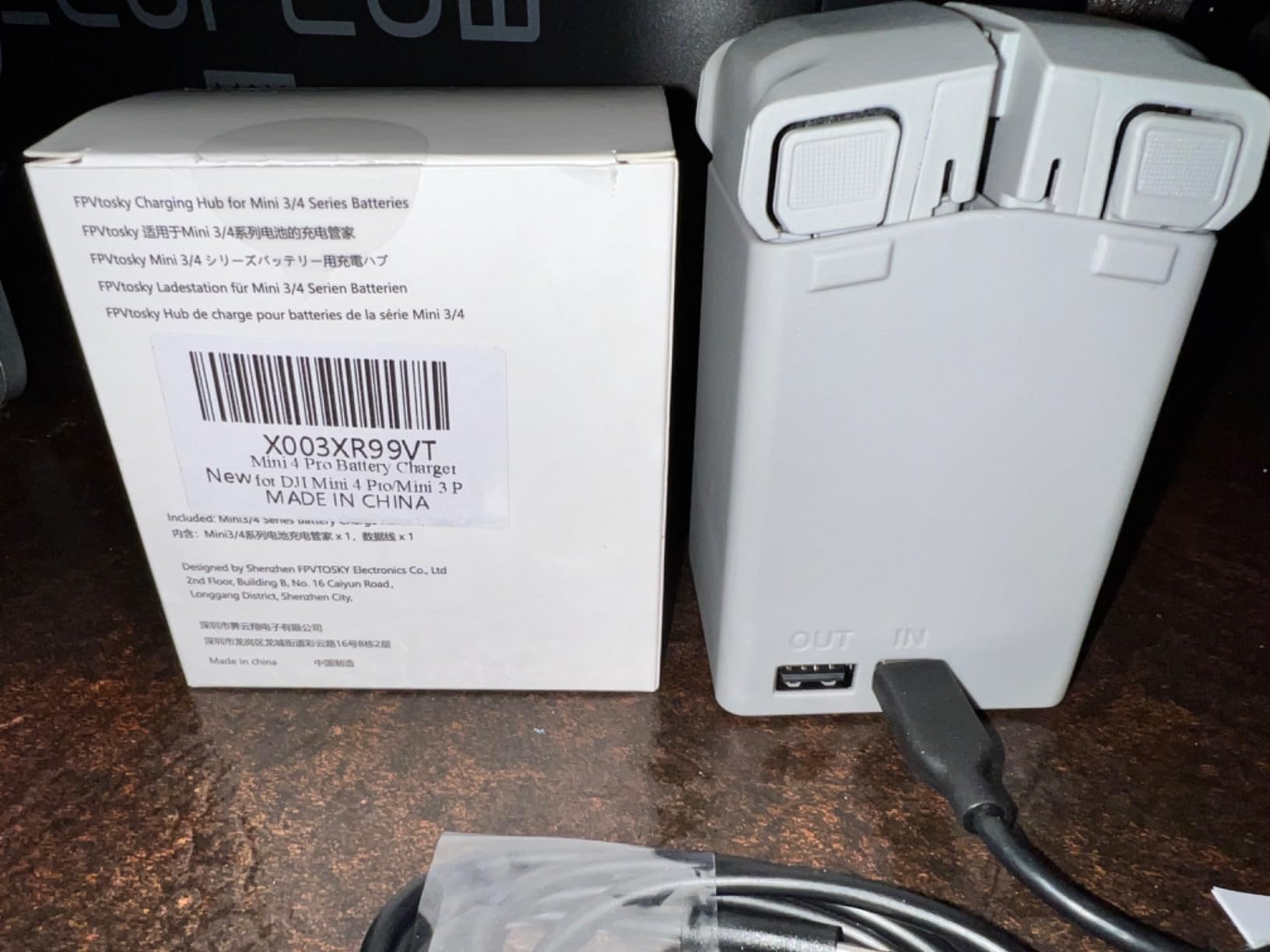 AMAZEAR Battery Charger for DJI Mini 5 Pro/Mini 4 3 Accessories,DJI Mini5Pro Mini4/3 Series Two-Way Charging Hub, Dual Batteries Rapid Charging Simultaneously customer photo 1