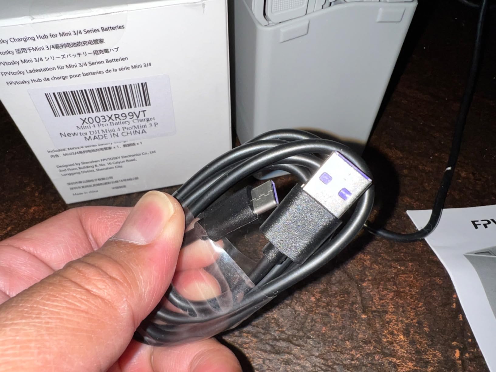 AMAZEAR Battery Charger for DJI Mini 5 Pro/Mini 4 3 Accessories,DJI Mini5Pro Mini4/3 Series Two-Way Charging Hub, Dual Batteries Rapid Charging Simultaneously customer photo 2