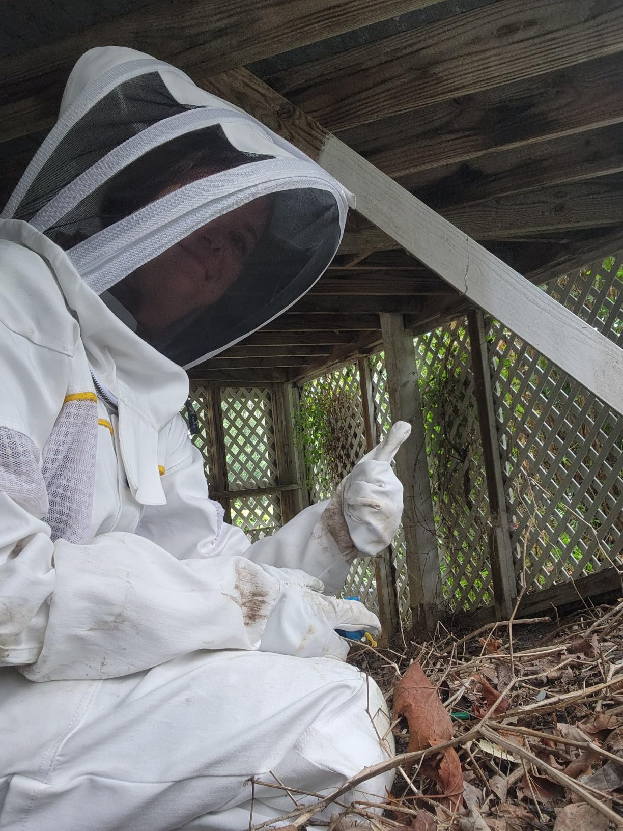 Ultra-Ventilated Polycotton Beekeeping Suit for Men & Women with Gloves & Two Beekeeping Veils-Professional & Beginner Apiarist Suit. (Sv, 2XL) customer photo 2