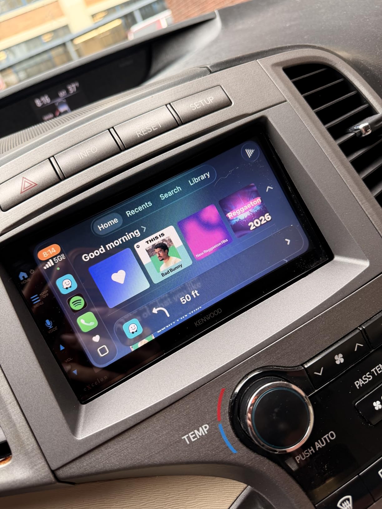 Kenwood DMX809S eXcelon 6.95-Inch Capacitive Touch Screen, Car Stereo, Wireless and Wired CarPlay and Android Auto, Bluetooth, AM/FM HD Radio, MP3 Player, USB Port, Double DIN, 13-Band EQ, SiriusXM customer photo 2