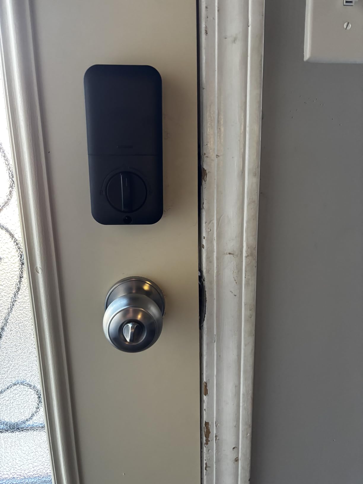 Veise KS02A Fingerprint Keyless Entry Door Lock, Auto Lock, Electronic Keypad Deadbolt for Front Door, Biometric, Anti-Peeping Password, Easy Install, Matte Black customer photo 2