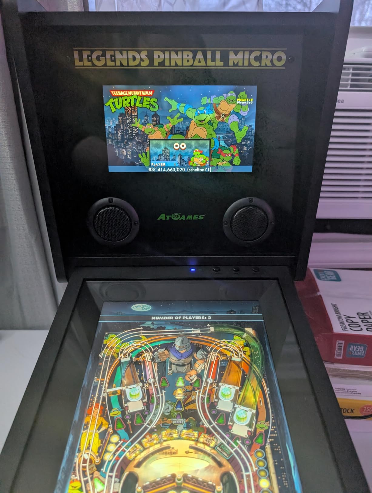 Legends Pinball Micro, Arcade Machine Console, Classic Retro Video Games, 50 Built in Licensed Pinball Games, Space Invaders, Bubble Bobble, Time Machine, WiFi, HDMI, Bluetooth customer photo 2