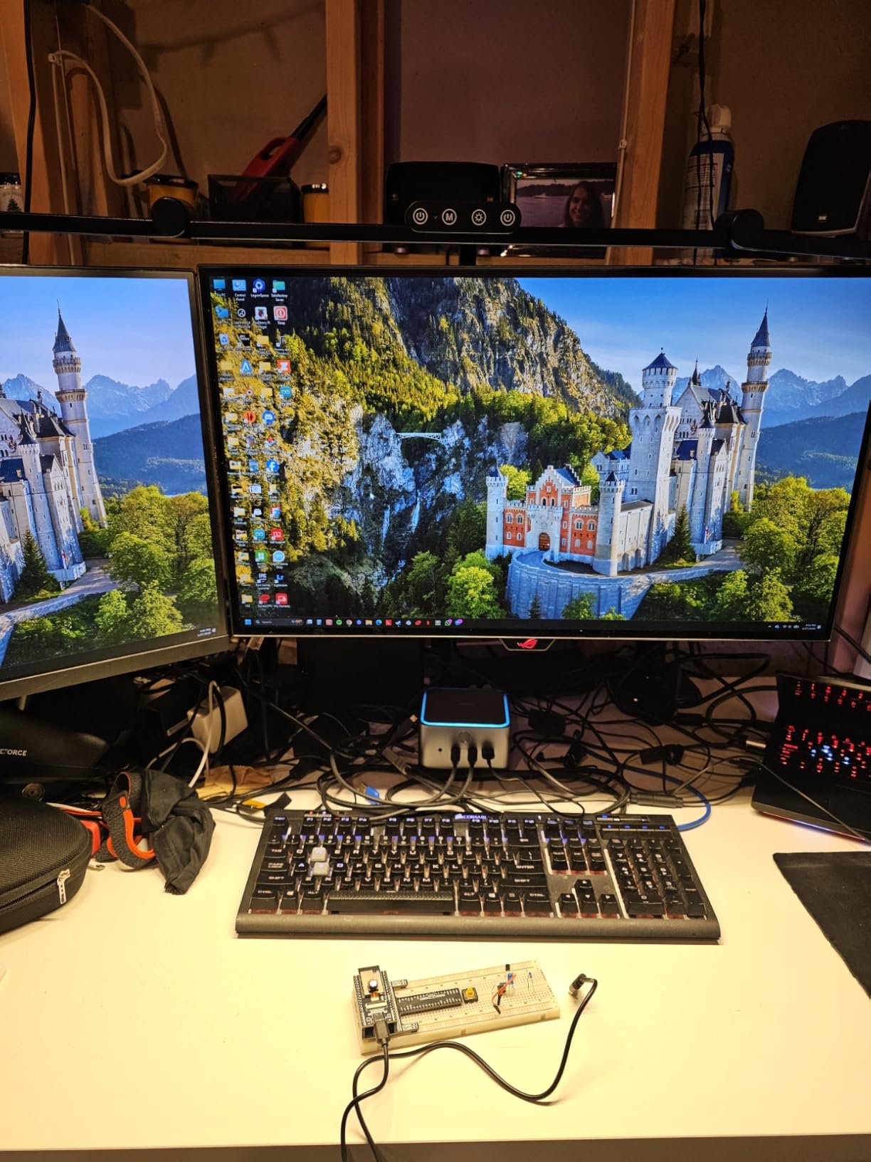 Micomlan Led Desk Lamp with Clamp, Architect Desk Lamp for Home Office with Atmosphere Lighting, 24W Ultra Bright Auto Dimming Computer Light Stepless Dimming and Tempering LED Table Light customer photo 2