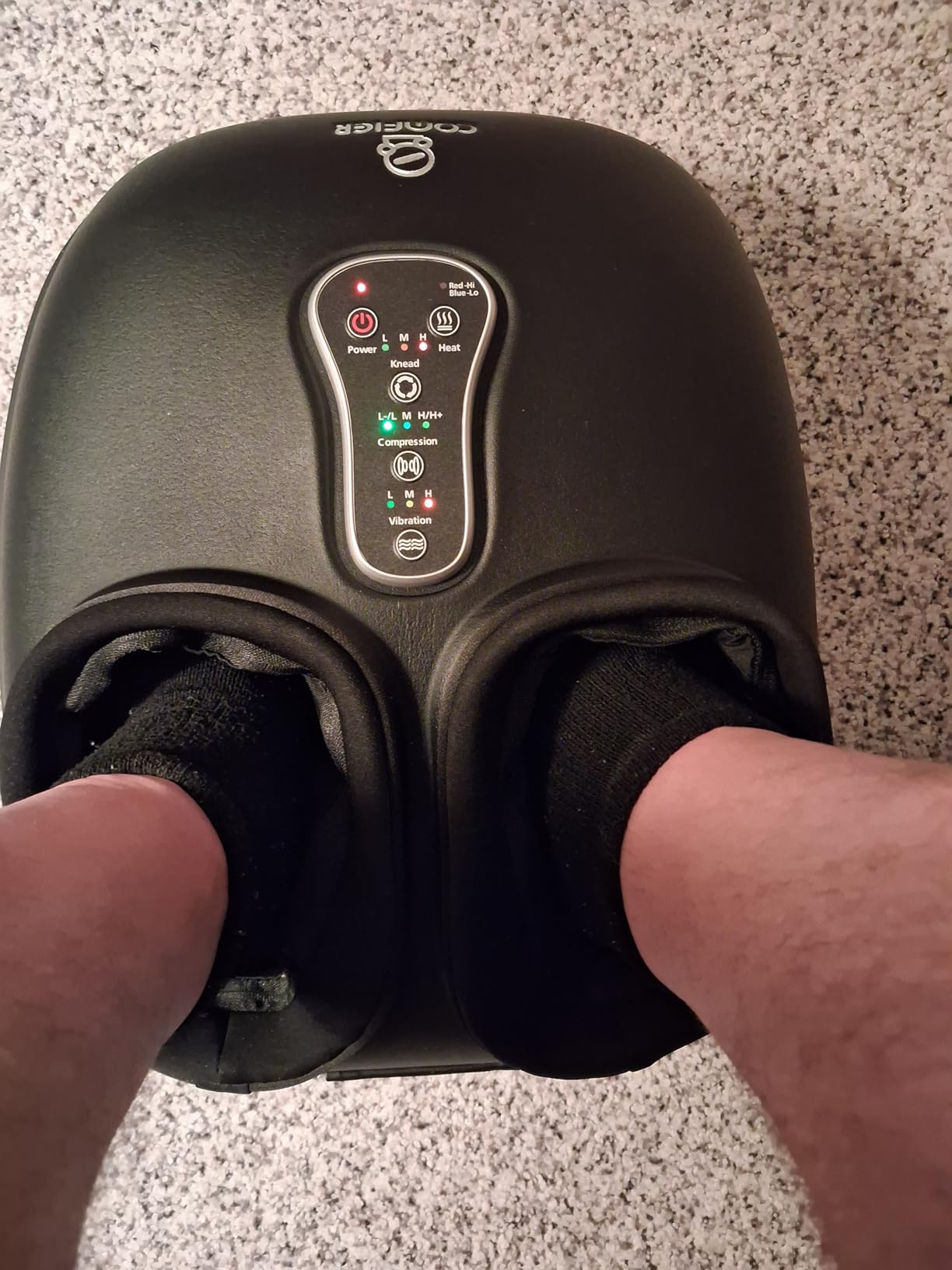 COMFIER Shiatsu Foot Massager with Heat,Vibration,Rolling Compression,FSA Eligible HSA Store,Feet Massager Machine for Plantar Fasciitis,Neuropathy Pain,Mother's Day Gifts for Women,Size up to 13