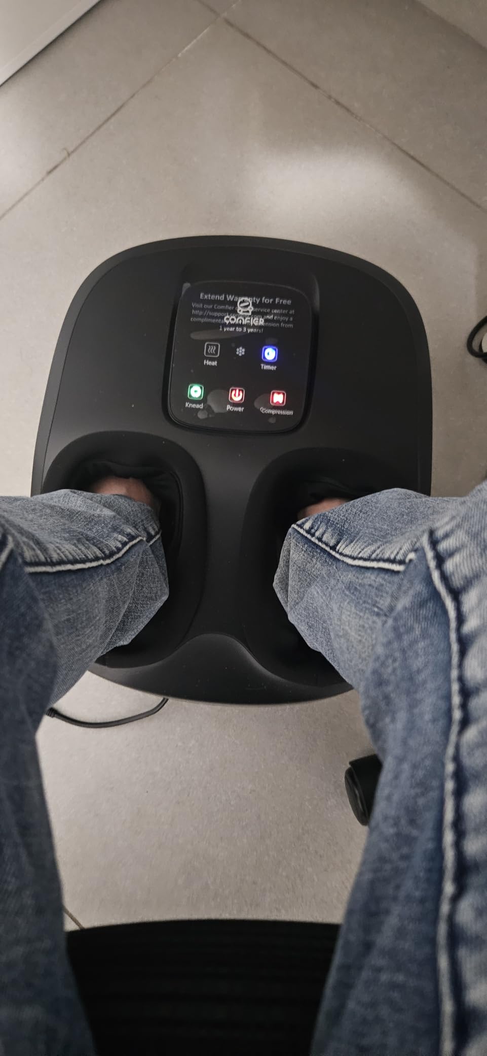 COMFIER Shiatsu Foot Massager with Heat,Vibration,Rolling Compression,FSA Eligible HSA Store,Feet Massager Machine for Plantar Fasciitis,Neuropathy Pain,Mother's Day Gifts for Women,Size up to 13