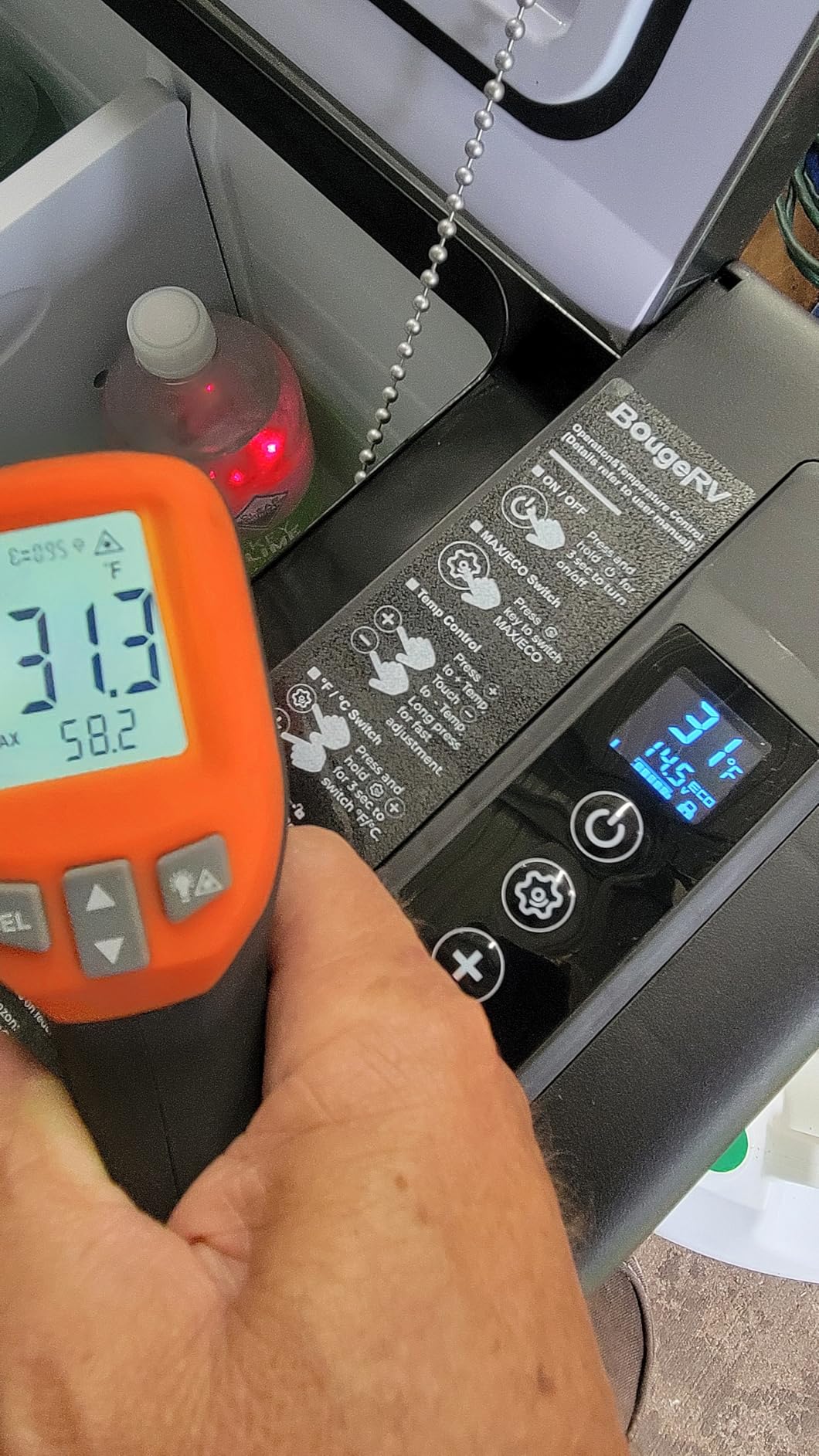 BougeRV 12 Volt Refrigerator 12V Car Fridge 23 Quart Portable Freezer Compressor Cooler 12/24V DC 110~240V AC for Truck Van RV SUV Boat Travel Camping Road Trips Tailgating -8℉~50℉ (Black) customer photo 1