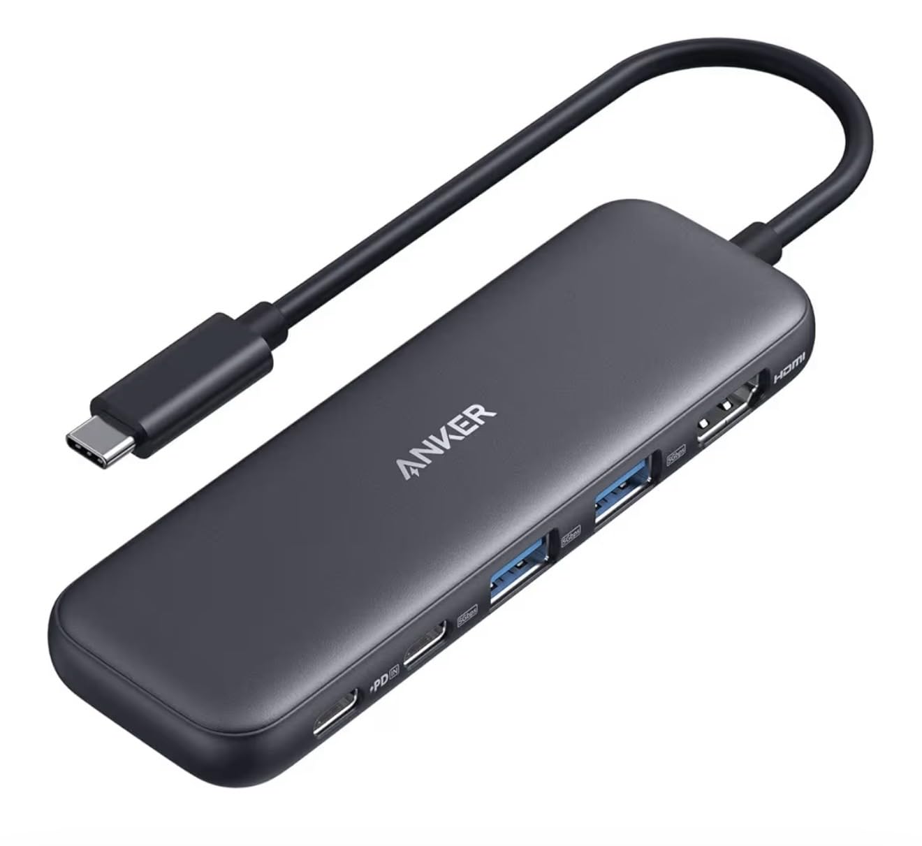 Anker USB C Hub, 5-in-1 USBC to HDMI Splitter with 4K Display, 1 x Powered USB-C 5Gbps & 2x Powered USB-A 3.0 5Gbps Data Ports for MacBook Pro, MacBook Air, Dell and More customer photo 1