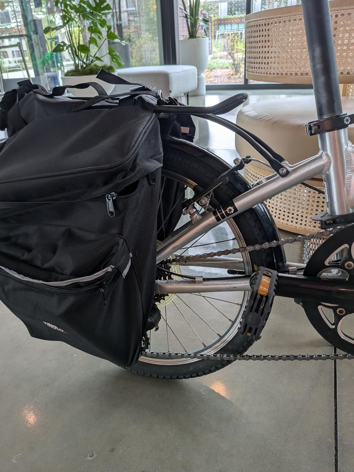 KEMIMOTO Bike Bag Panniers with Rain Cover, 34L Waterproof Bicycle Saddle Bag for Rear Rack Mountain Biking Bags Storage, Ebike Accessories for Commuter Grocery Shopping Travel Carrier, Black customer photo 1