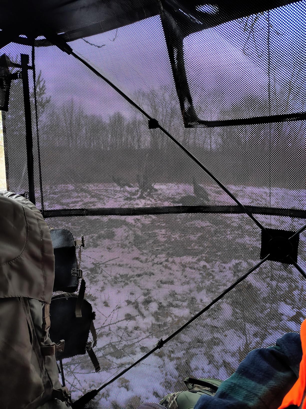 Hunting Blind 270/360 Degree See Through Ground Blind with Carrying Bag, 2/3/4 Person Pop Up Camouflage Tent Portable Concealed Shelter customer photo 2