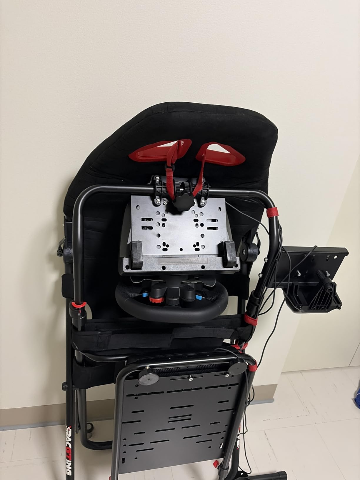 RACGTING Racing Simulator Cockpit for G920 G29 G923, Foldable Racing Simulator for Thrustmaster T248X T248 T300 T150 458 TX Xbox PS5 PS4 PC (Black) customer photo 1