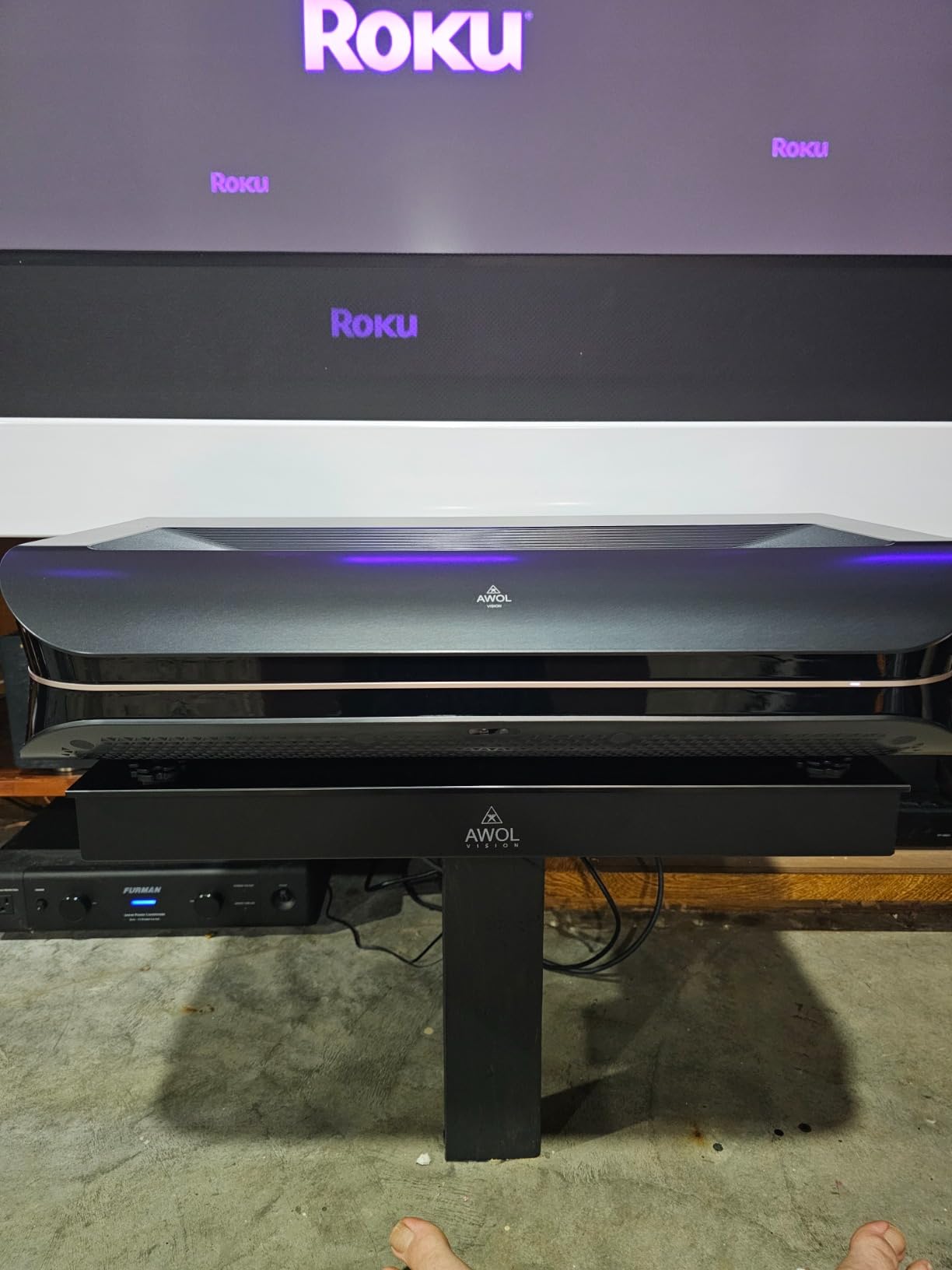 AWOL VISION IC-A150 Motorized Slider Tray for Ultra short throw(UST) projector, extend to 150