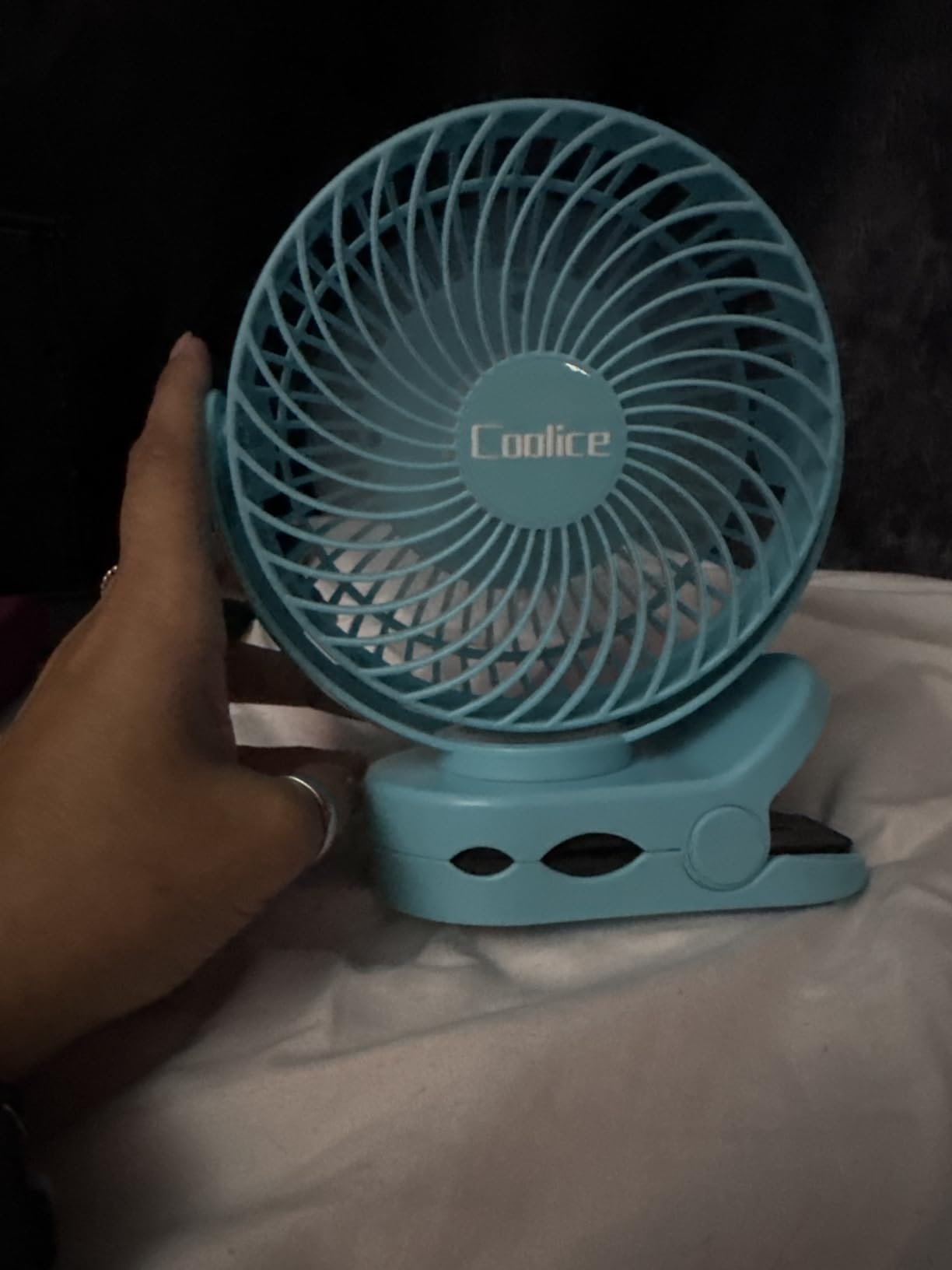 Camping Fan with Remote Control - 12000mAh Rechargeable Battery Powered Fan, Camping Fans for Tents with LED light & Hanging Hook, Rechargeable Battery Operated Ceiling Fans for Tent RV Bed, Green customer photo 1