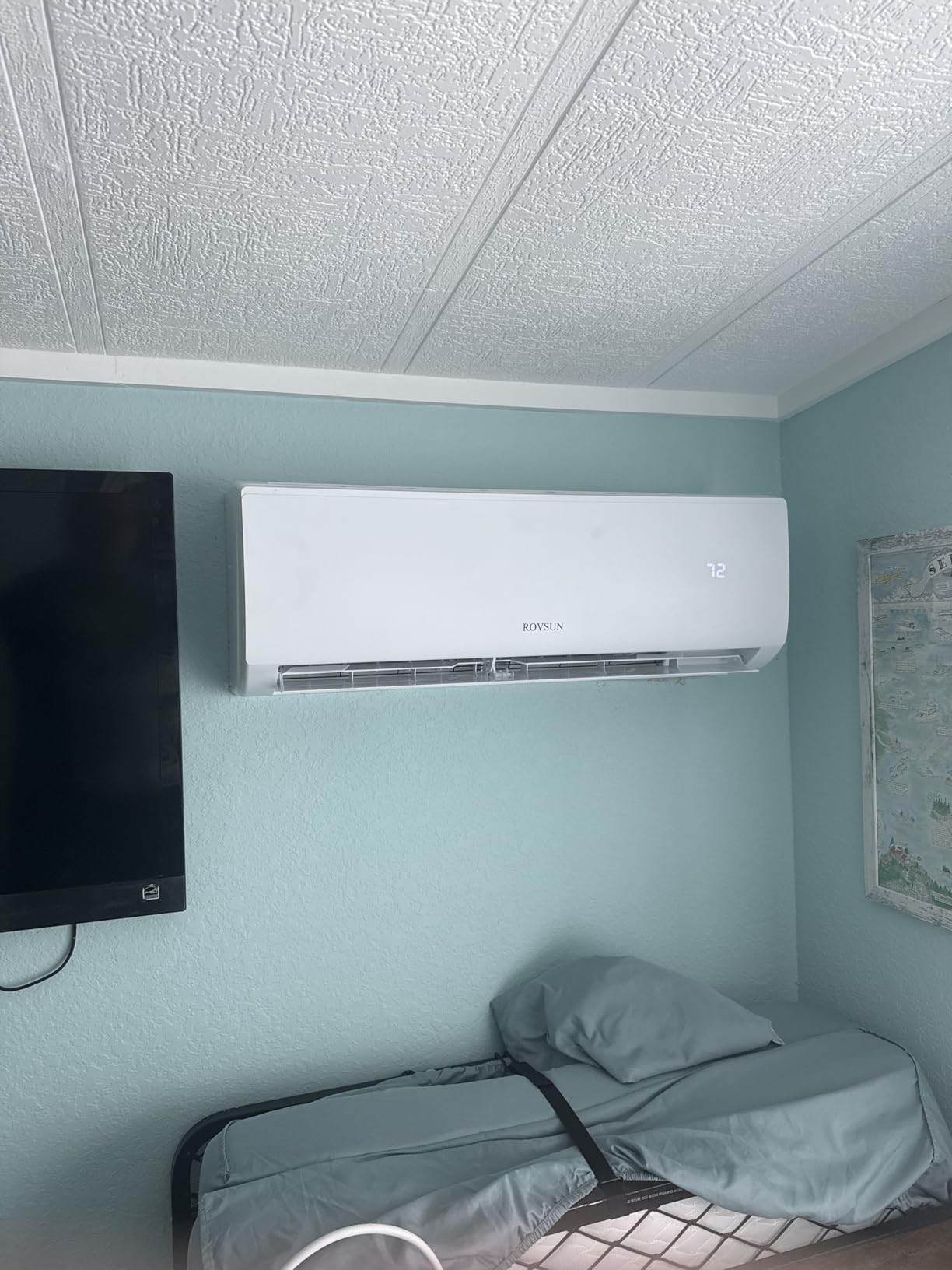 ROVSUN 9000 BTU Wifi Enabled Mini Split Air Conditioner & Heater with Inverter, 19 SEER2 Energy Saving 115V Ductless Split AC Unit with Pre-Charged Condenser, Heat Pump & Installation Kit customer photo 1