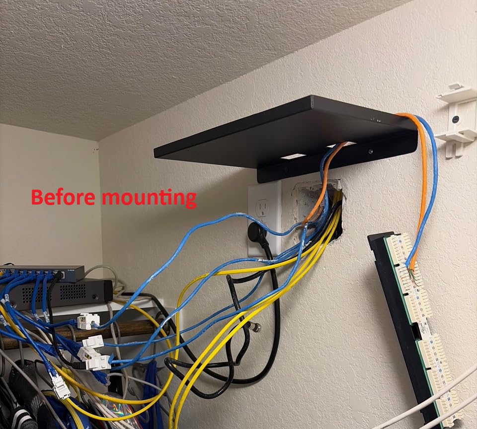 Tecmojo 6U Wall Mount Server Cabinet IT Network Rack Enclosure Lockable Door and Side Panels Black, Cooling Fan, Standard Glass Door, 450mm Depth, for 19